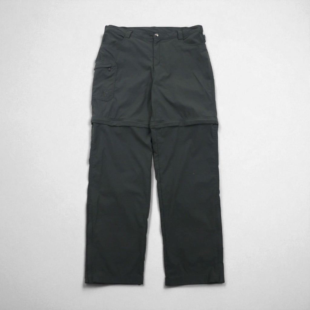 karrimor アウトドア 2WAY コンバーチブル カーゴパンツ ショートパンツ L グレー ナイロン 防水 ストレッチ
