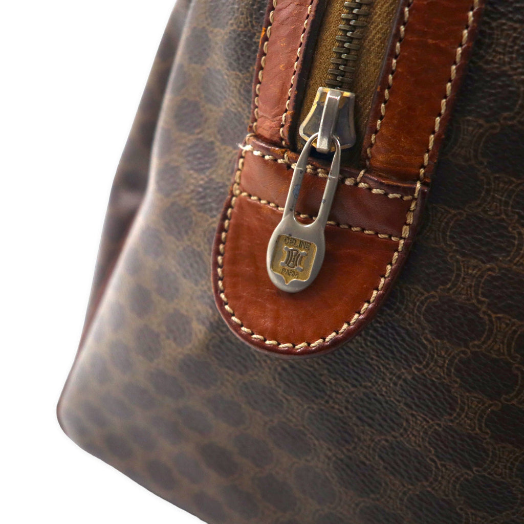 CELINE Borsa mini Boston Macadam Made in Italy Marrone PVC Pelle M10 Vintage