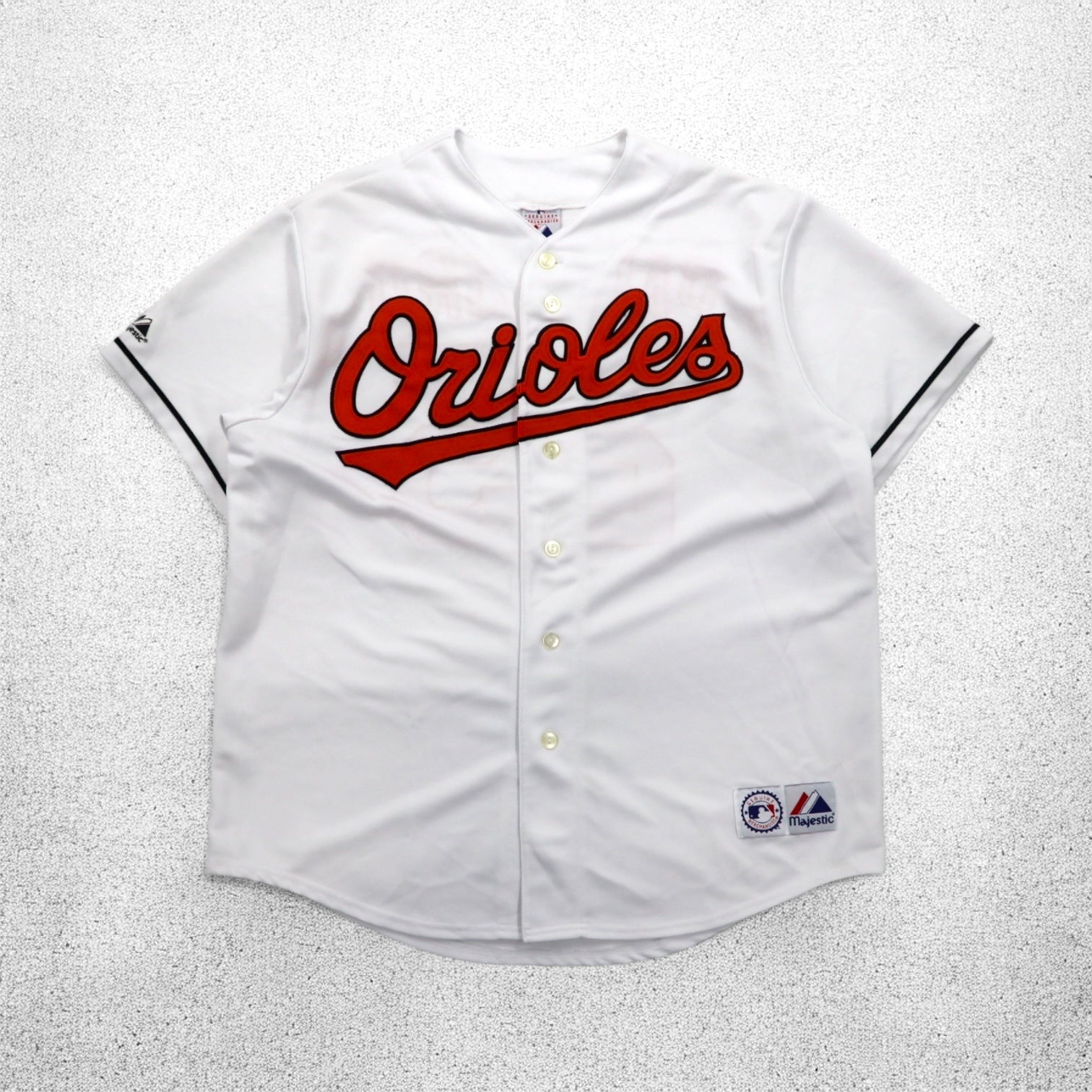 majestic Anni '90 MLB Maglia da baseball XL Bianco Poliestere Orioles