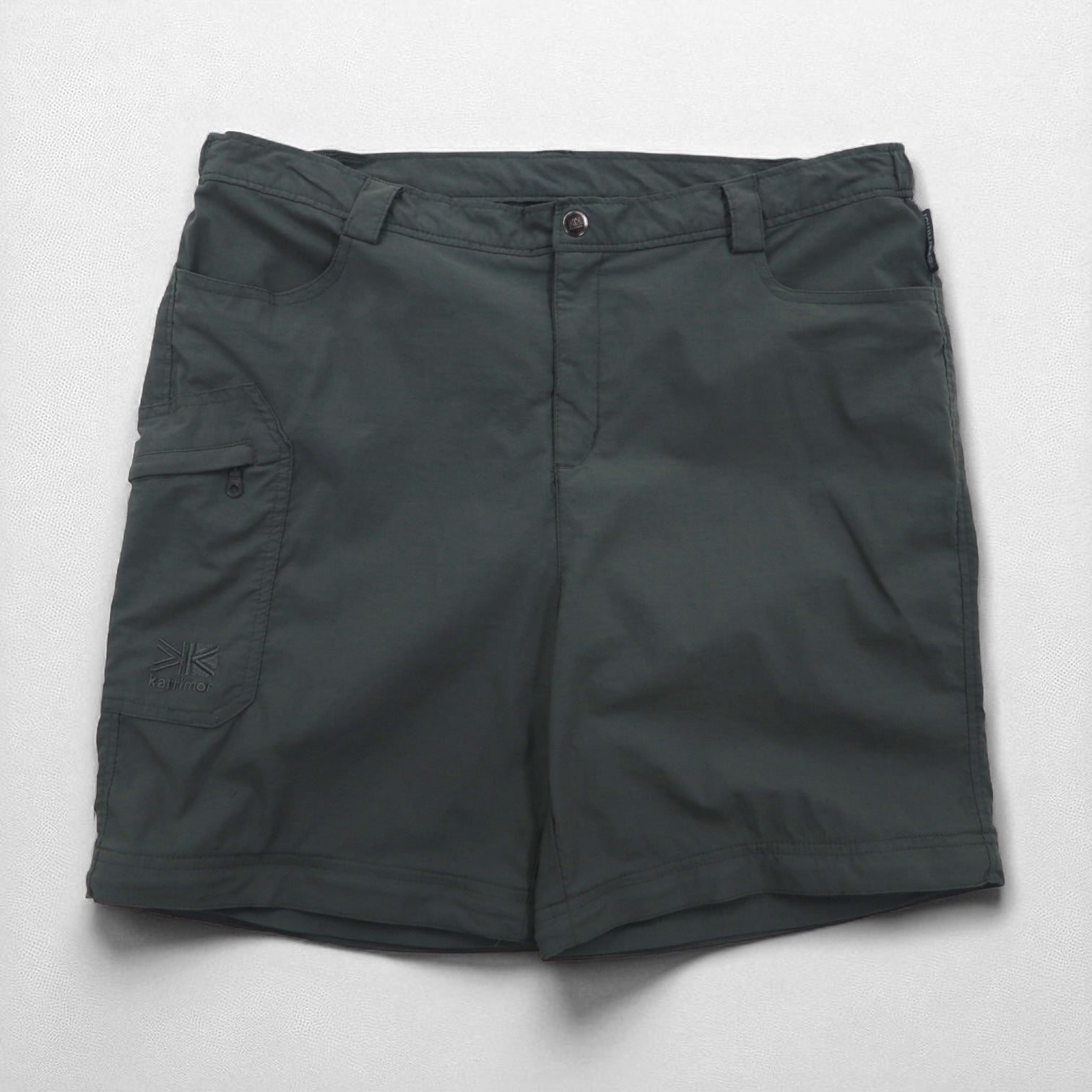 karrimor アウトドア 2WAY コンバーチブル カーゴパンツ ショートパンツ L グレー ナイロン 防水 ストレッチ