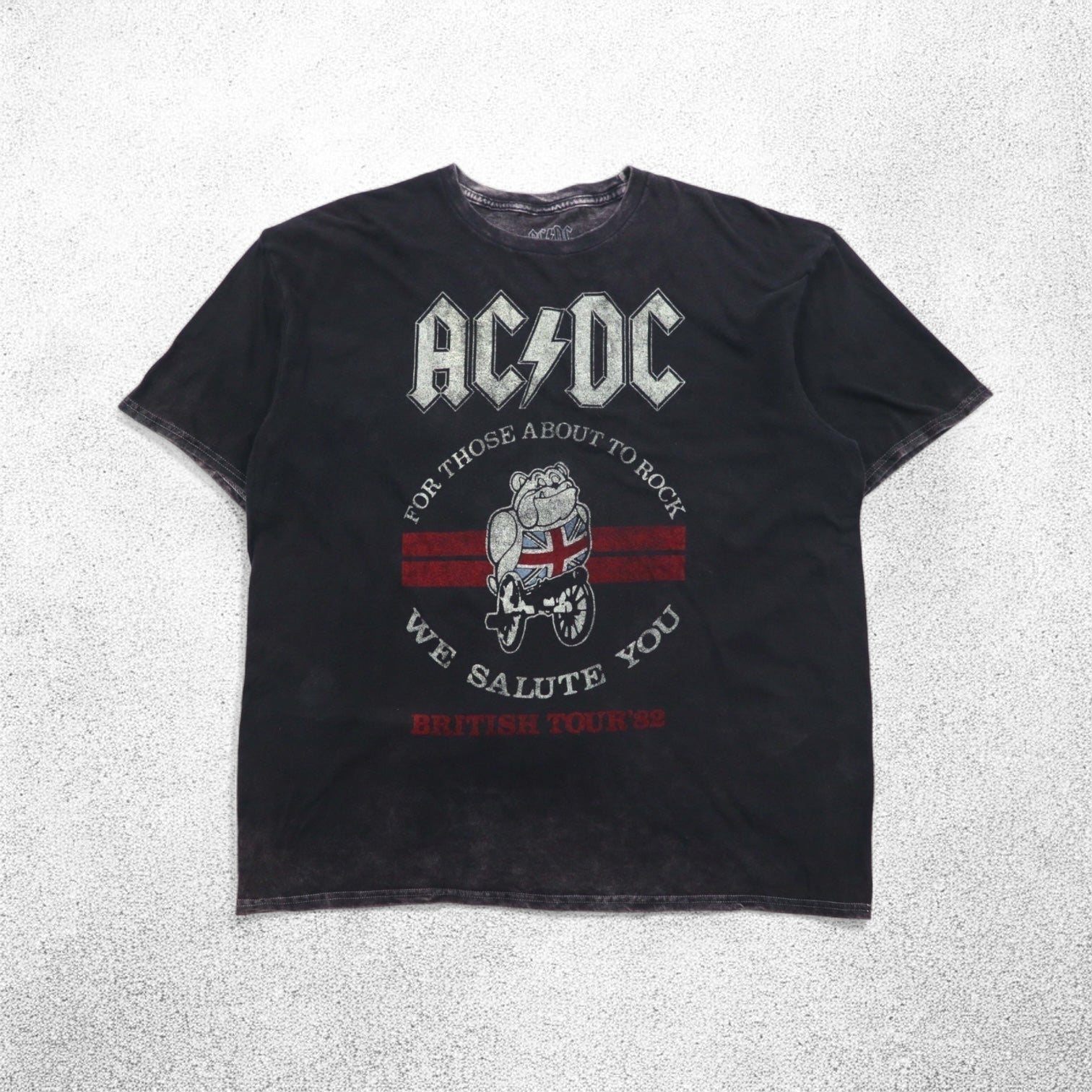 Maglietta AC/DC Rock Band XL Nera Cotone BRITISH TOUR '82