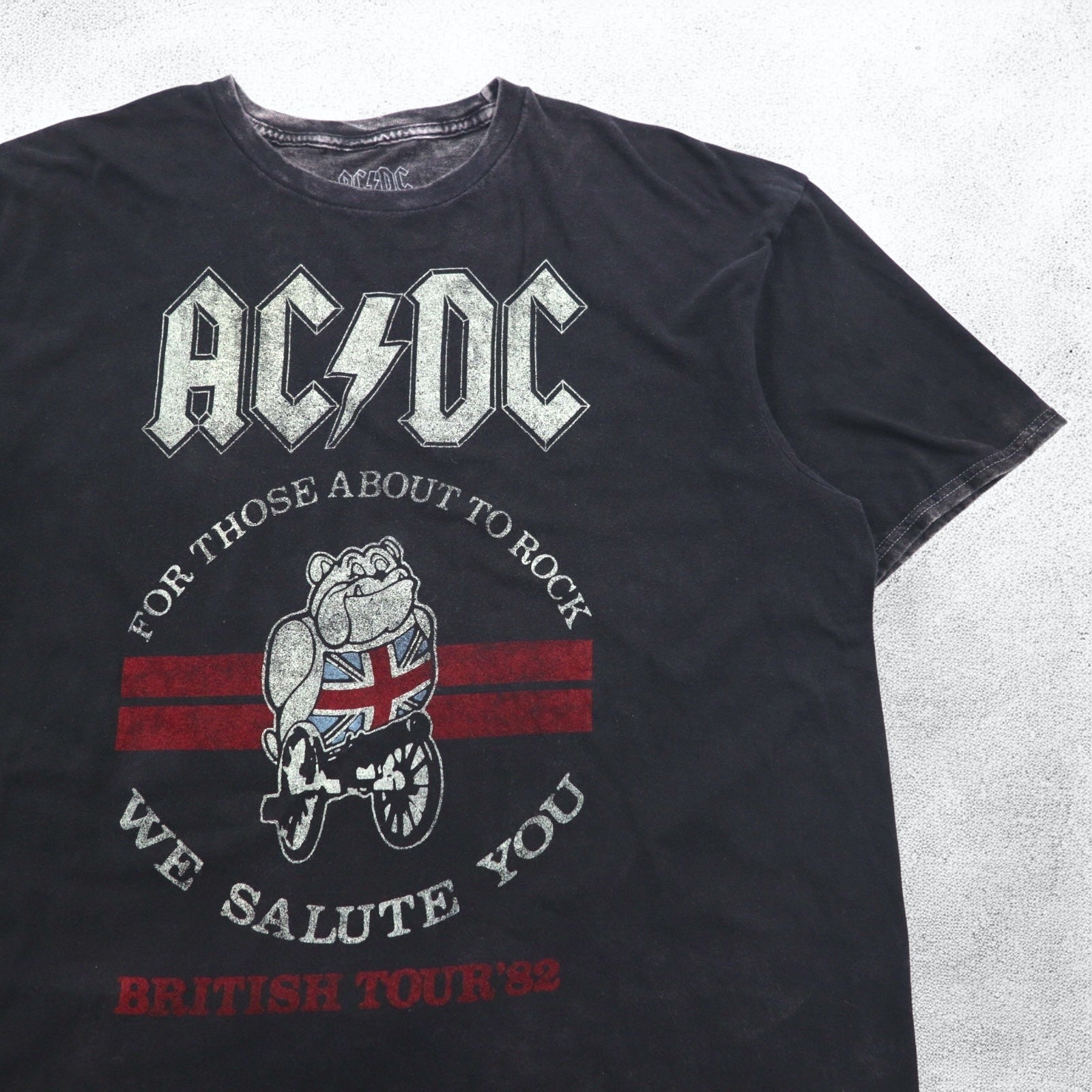 Maglietta AC/DC Rock Band XL Nera Cotone BRITISH TOUR '82