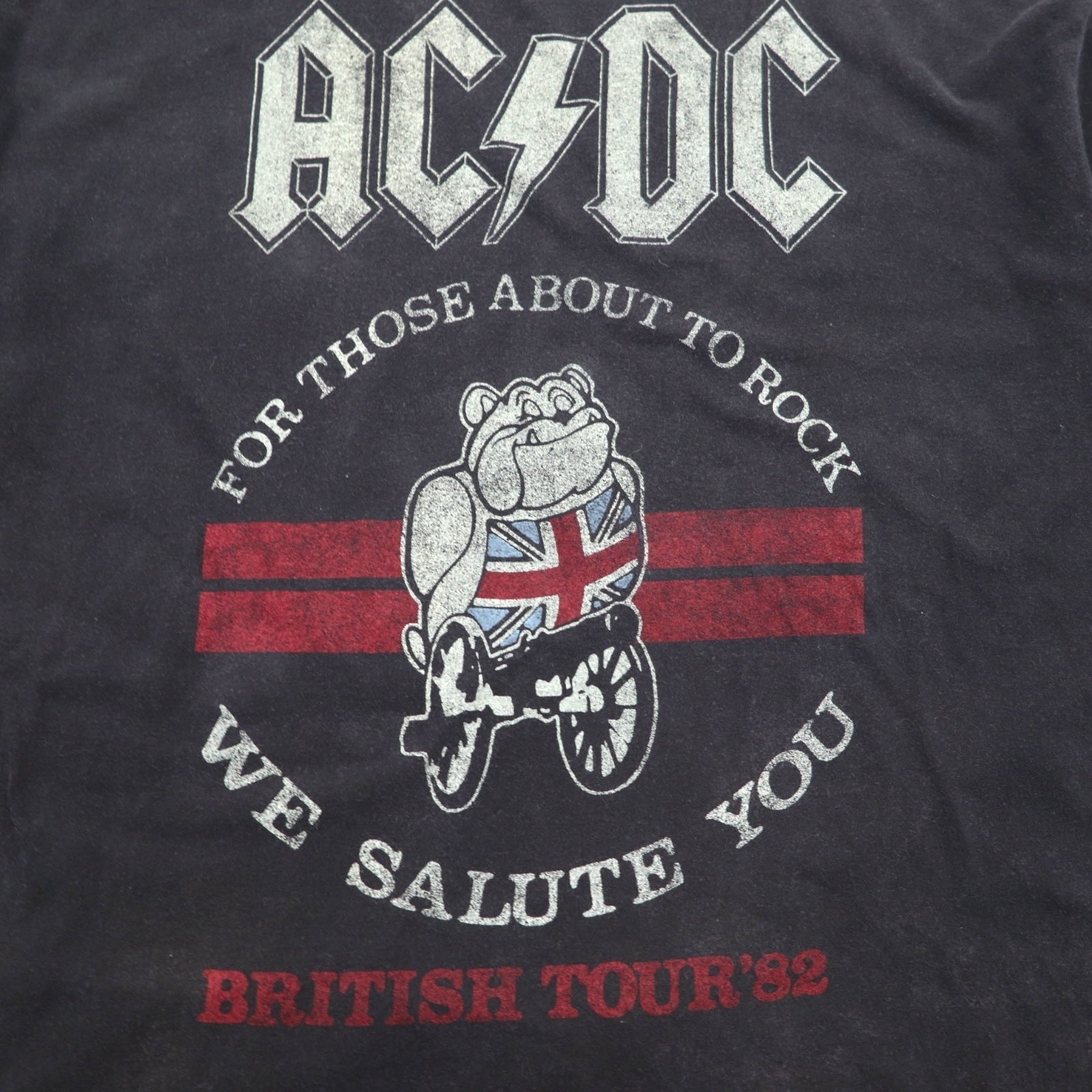 Maglietta AC/DC Rock Band XL Nera Cotone BRITISH TOUR '82