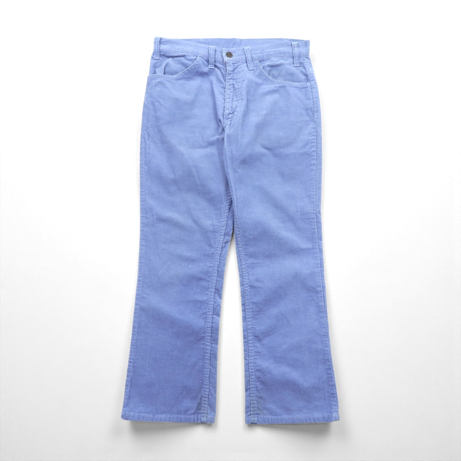 Levi's 80年代 USA製 646 コーデュロイ ベルボトム チノパンツ S ブルー 白タブ 42TALON フレア