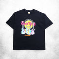 Hard Rock CAFE anni '90 T-shirt con logo stampato XL nera chitarra basso CANCUN made in Mexico