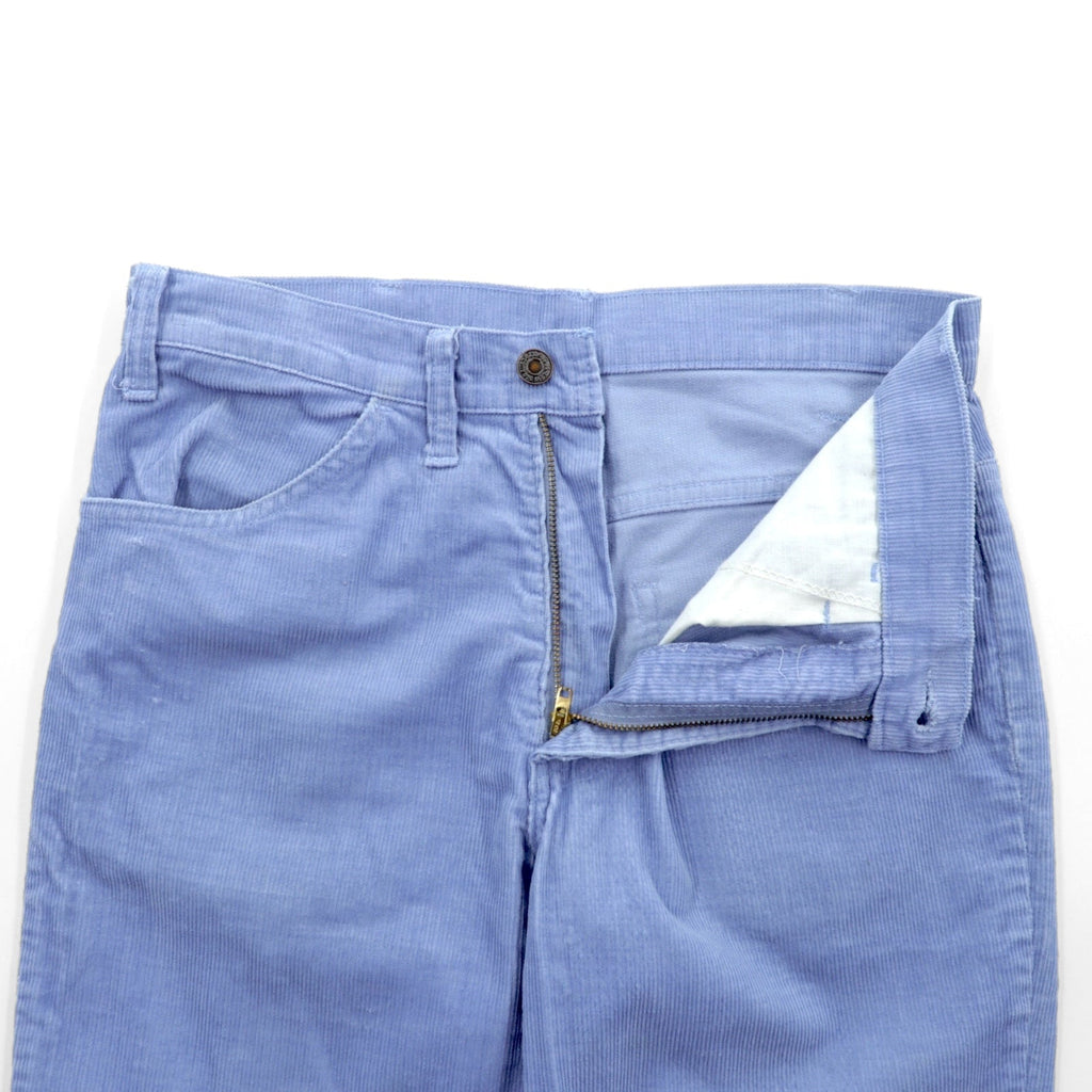 Levi's 80年代 USA製 646 コーデュロイ ベルボトム チノパンツ S ブルー 白タブ 42TALON フレア