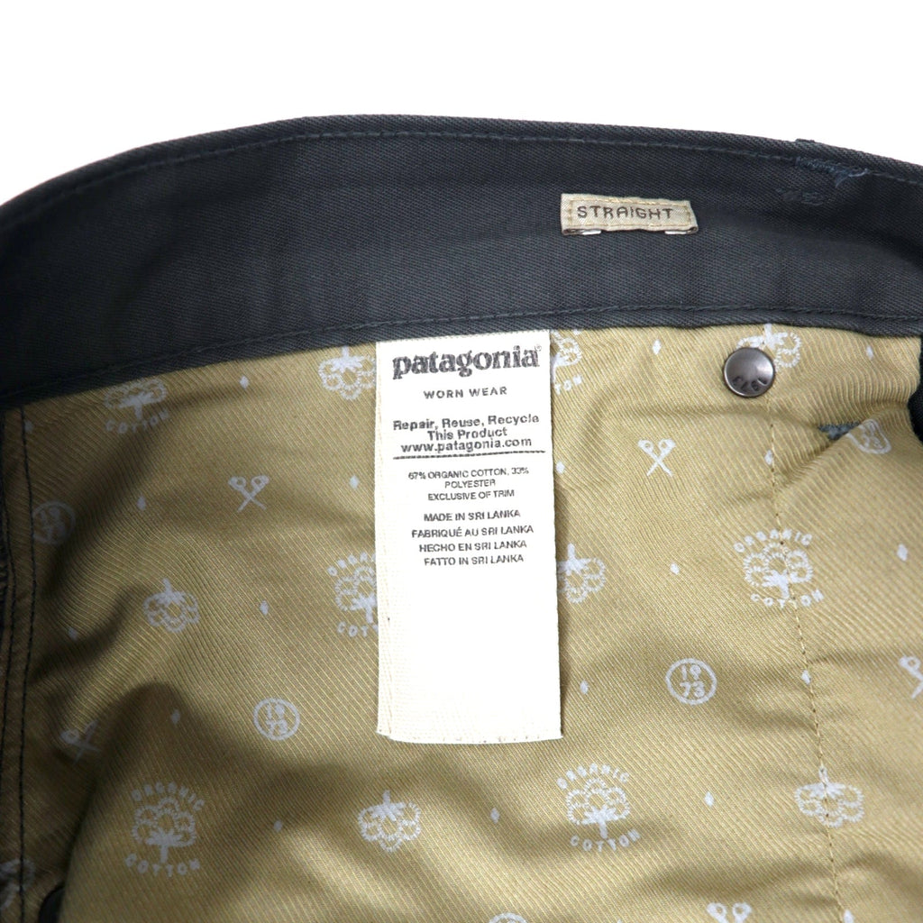 patagonia Twill Jeans 38 grigio cotone cerniera TWILL JEANS 56490FA19 prodotto in Sri Lanka