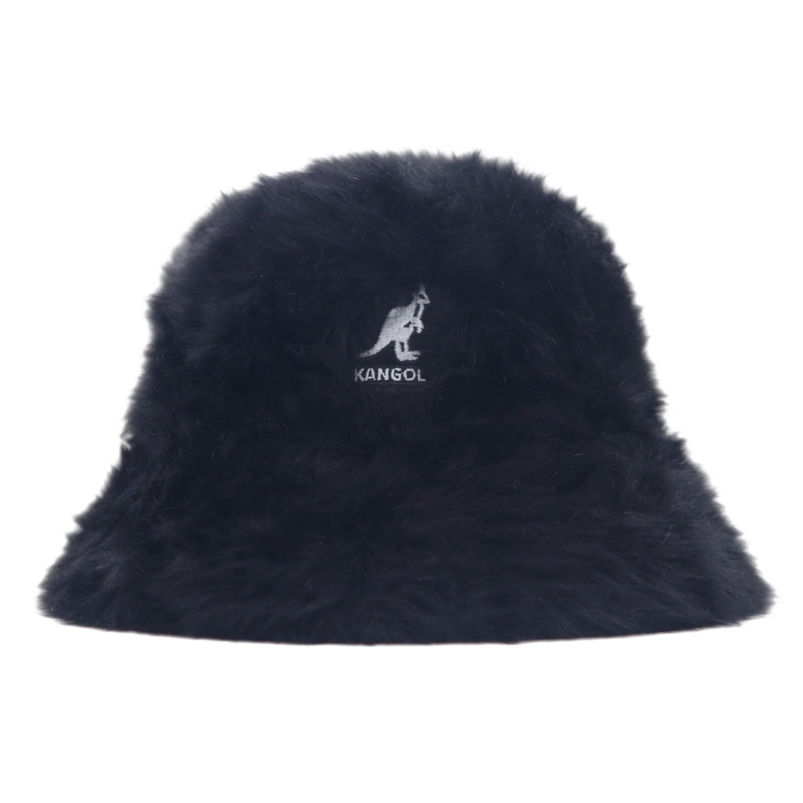 KANGOL cappello pescatore LaHinch in pelliccia sintetica color angora blu L nero FURGORA