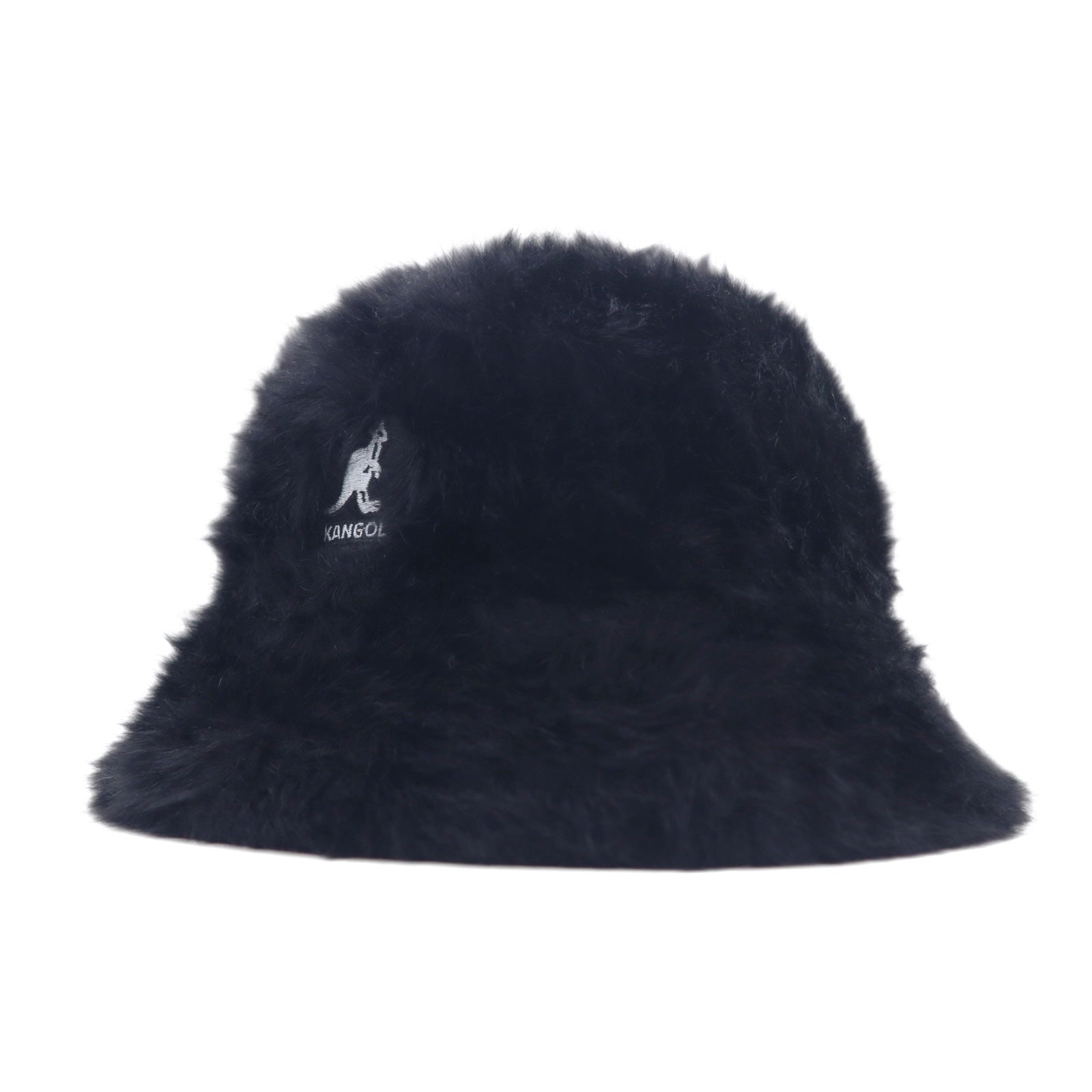 KANGOL cappello pescatore LaHinch in pelliccia sintetica color angora blu L nero FURGORA