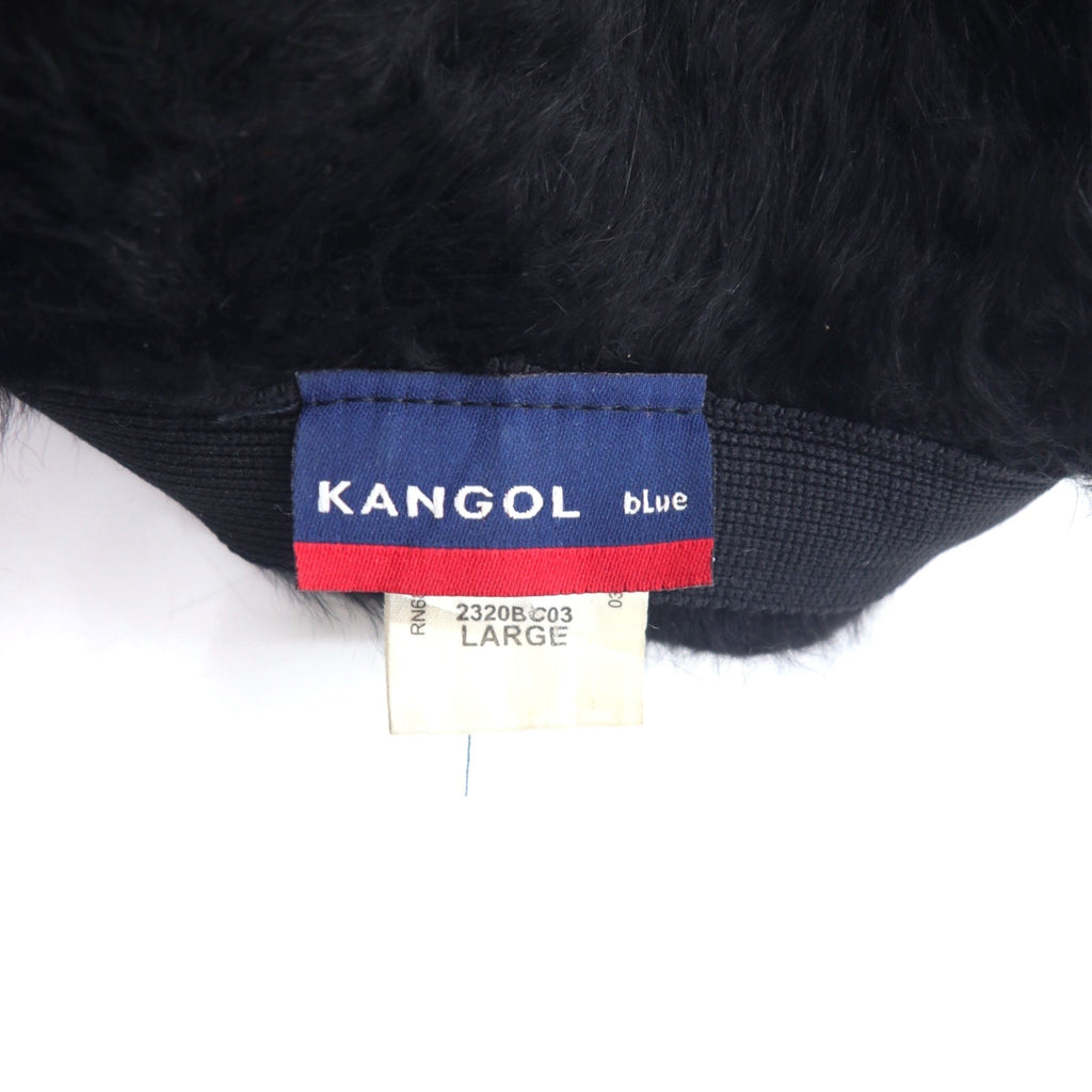 KANGOL cappello pescatore LaHinch in pelliccia sintetica color angora blu L nero FURGORA