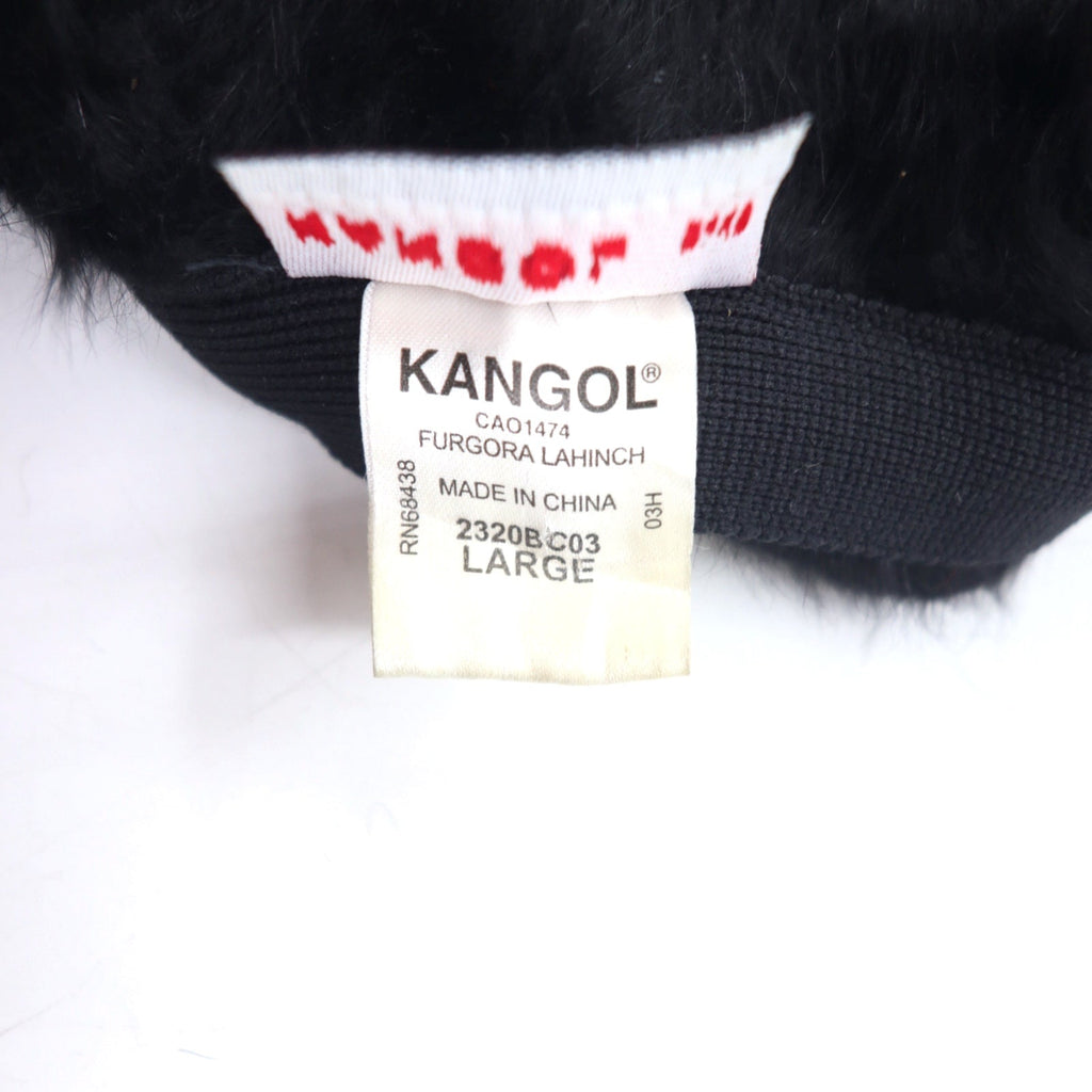 KANGOL cappello pescatore LaHinch in pelliccia sintetica color angora blu L nero FURGORA