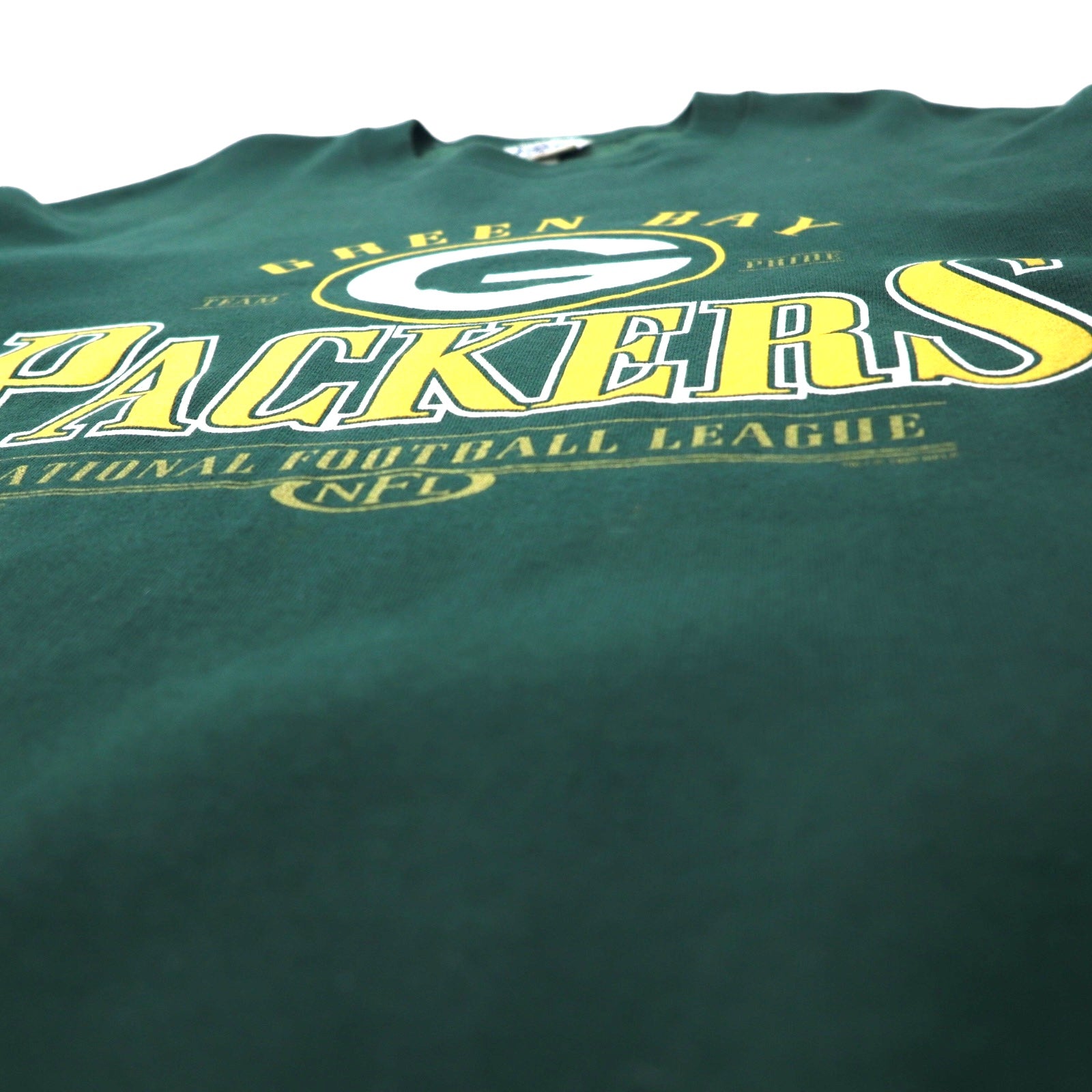 Lee SPORT Prodotto negli USA anni '90 NFL Packers Felpa stampata XL Verde Cotone Felpato Internamente Taglia Grande