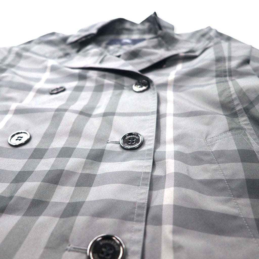 BURBERRY trench coat Nova Check, taglia 38, grigio, poliestere, made in Japan