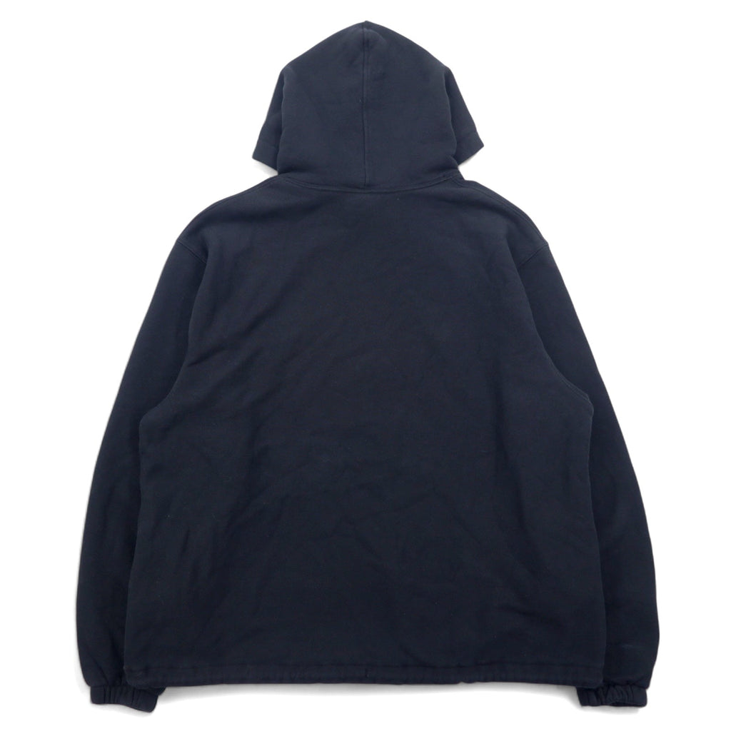 Champion リバースウィーブ REVERSE WEAVE プルオーバーパーカー XL ブラック コットン ドローコード 青単タグ 復刻