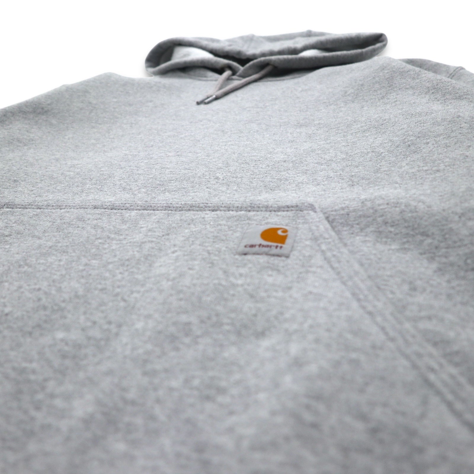 Carhartt - Felpa con cappuccio pullover a vestibilità comoda, taglia M, grigio, in cotone di peso medio, K121, made in Messico