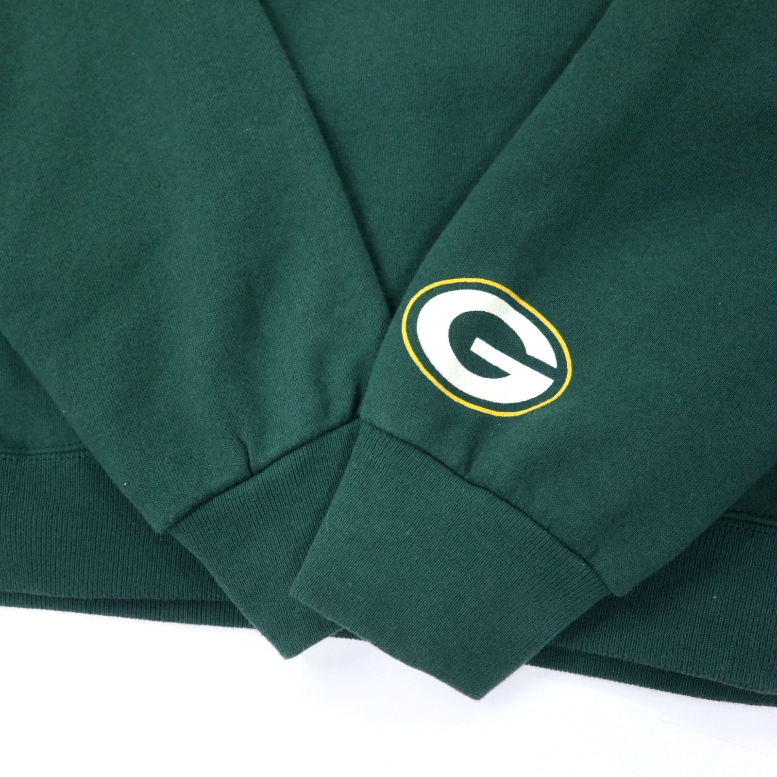 Lee SPORT Prodotto negli USA anni '90 NFL Packers Felpa stampata XL Verde Cotone Felpato Internamente Taglia Grande