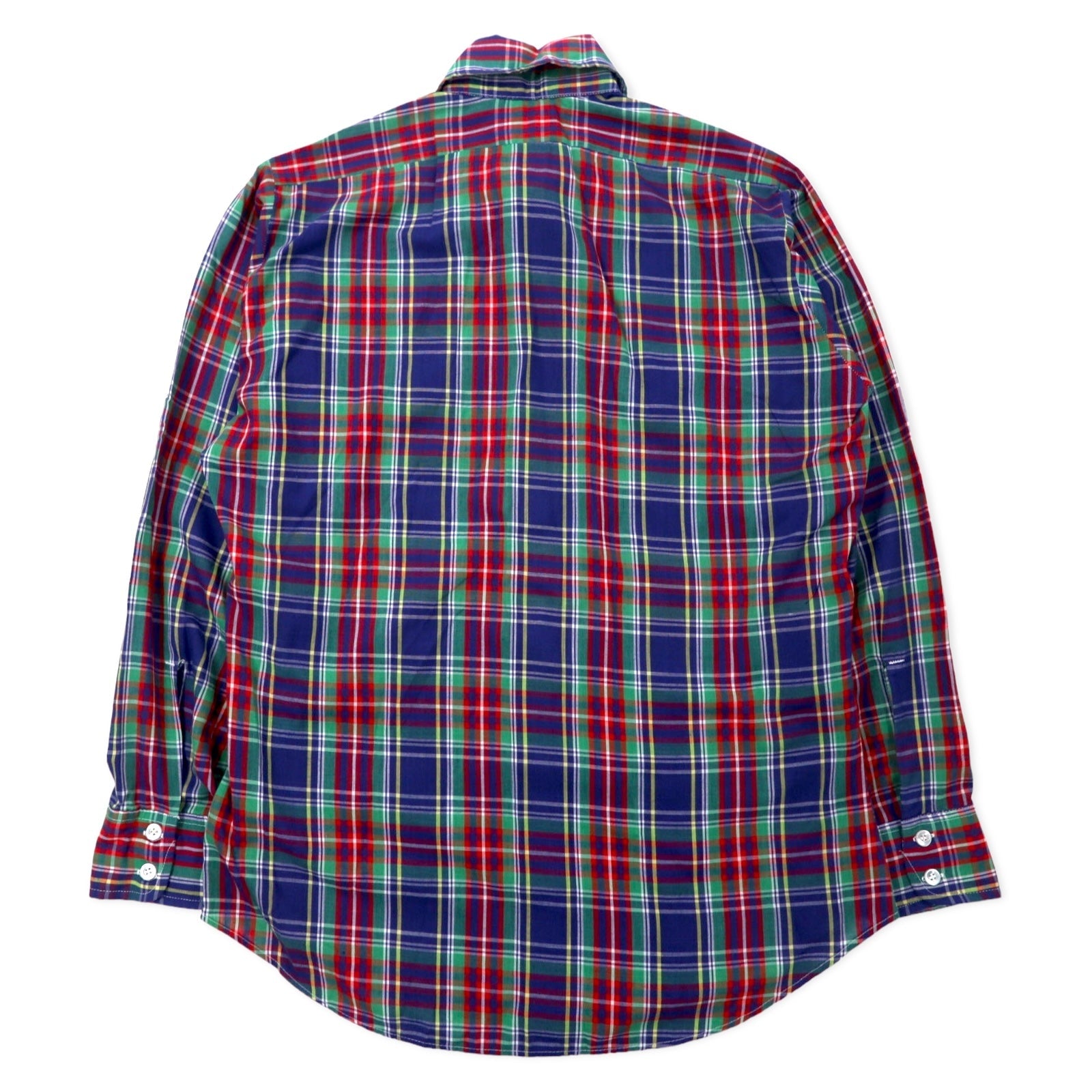 Camicia western Levi's anni '70, taglia M, fantasia a quadri multicolore, colletto con stecche, tab bianco