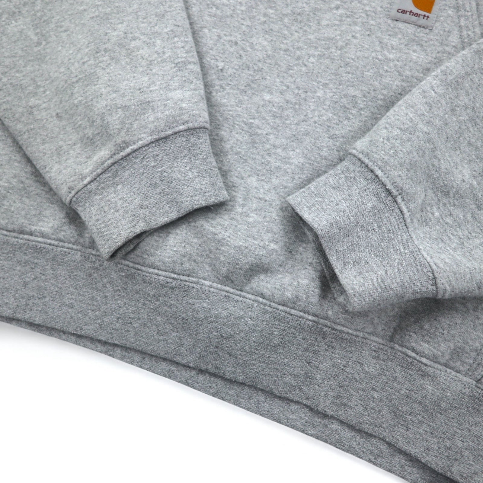 Carhartt - Felpa con cappuccio pullover a vestibilità comoda, taglia M, grigio, in cotone di peso medio, K121, made in Messico