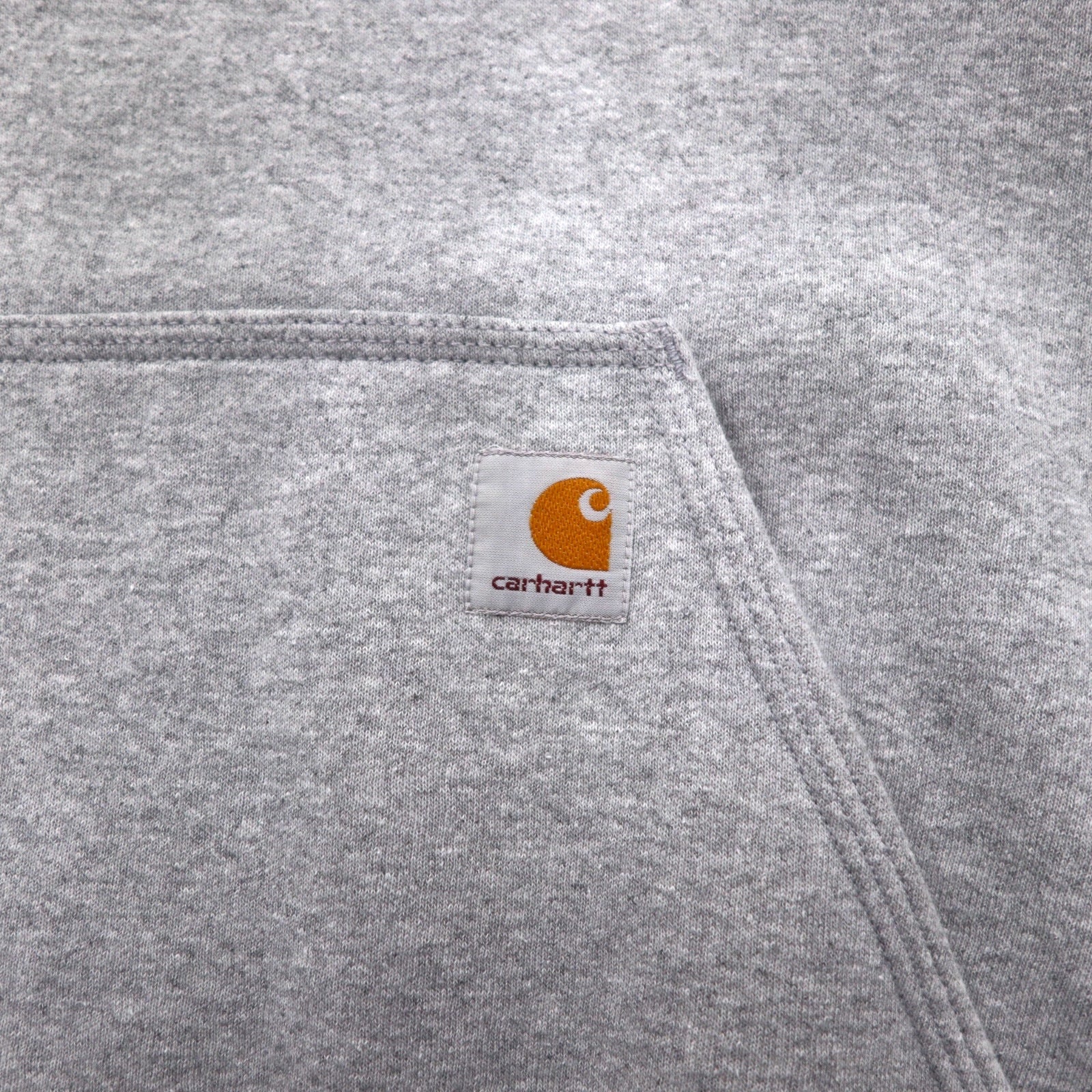 Carhartt - Felpa con cappuccio pullover a vestibilità comoda, taglia M, grigio, in cotone di peso medio, K121, made in Messico
