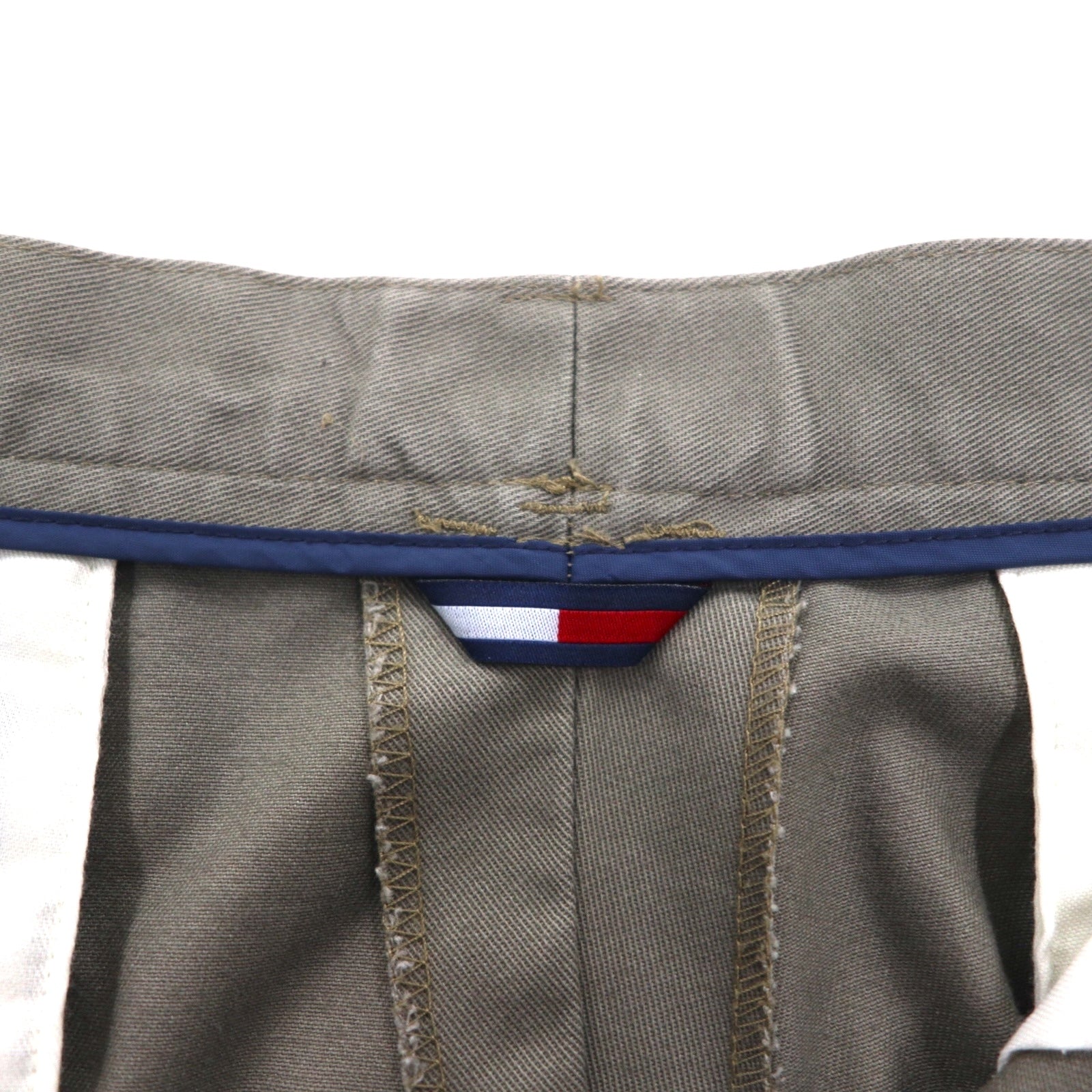 TOMMY HILFIGER 90年代 2タック ワイド チノパンツ L ベージュ コットン プリーツ センタープレス