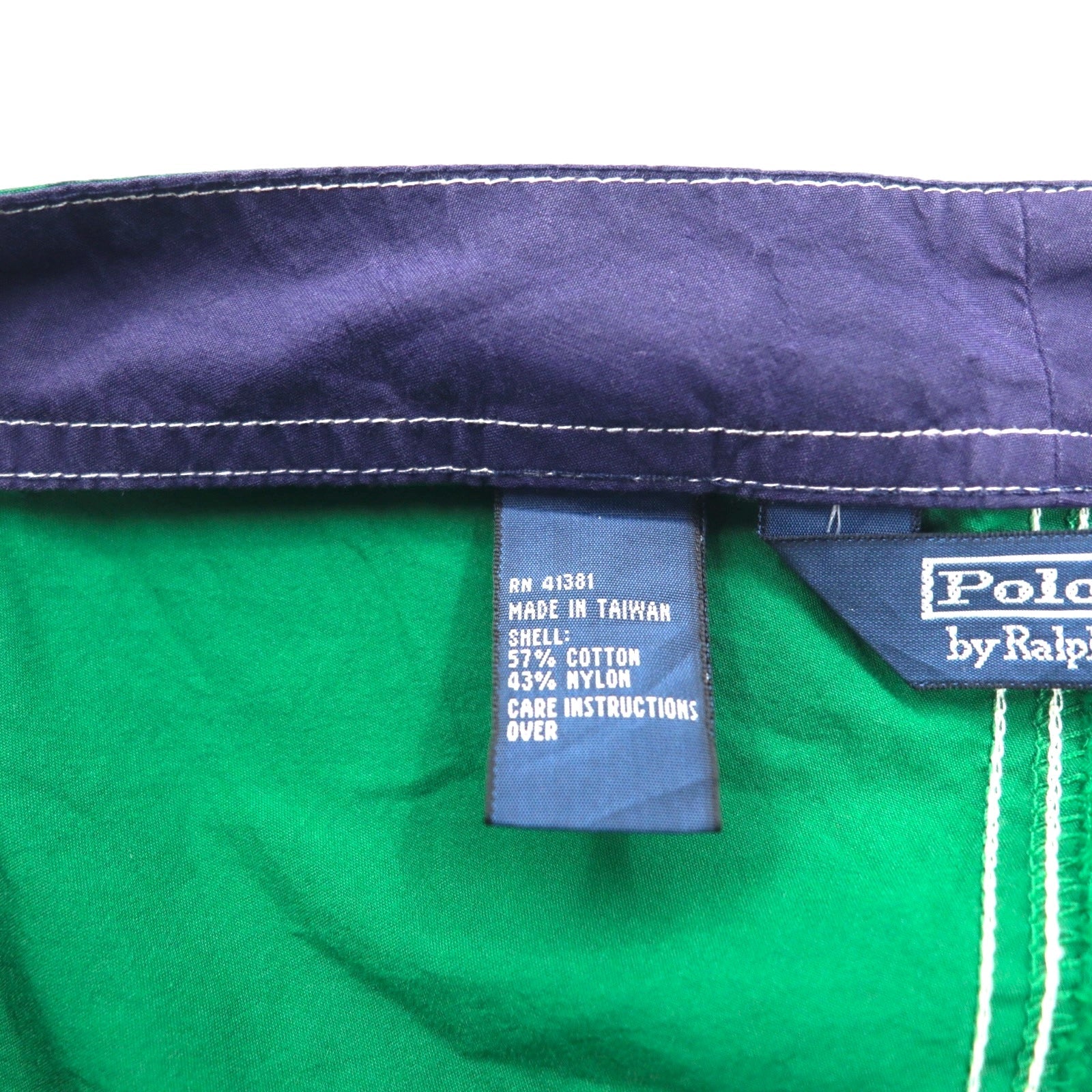 Polo by Ralph Lauren Pantaloncini da bagno anfibi L verdi in cotone e nylon con ricamo Polo Player