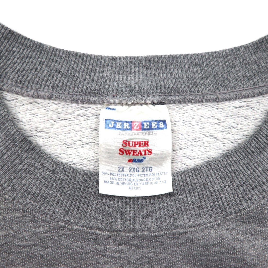 Vintage College Sweatshirt JERZEES カレッジプリント スウェット トレーナー 2XL グレー WOLVERINES