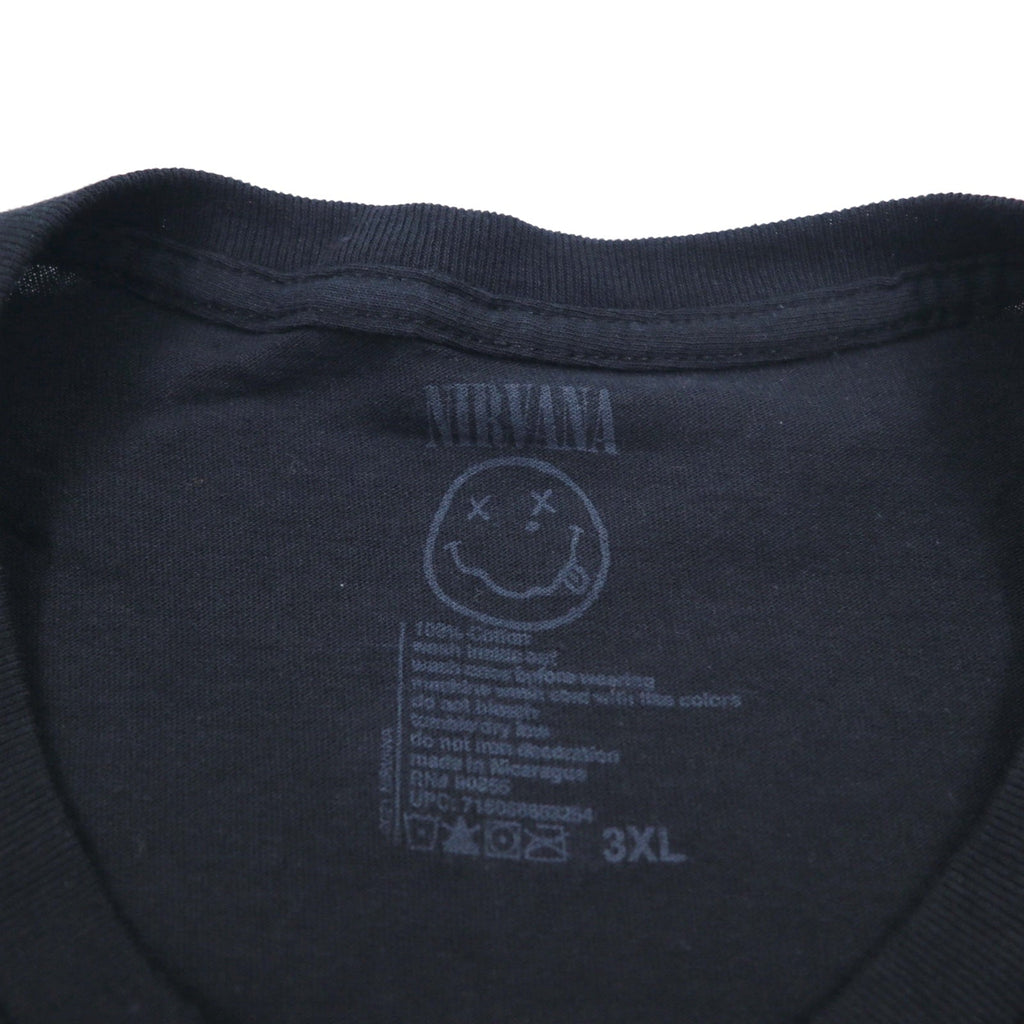 NIRVANA ニルヴァーナ オフィシャル ロック バンド Tシャツ バンT 3XL ブラック ビッグサイズ