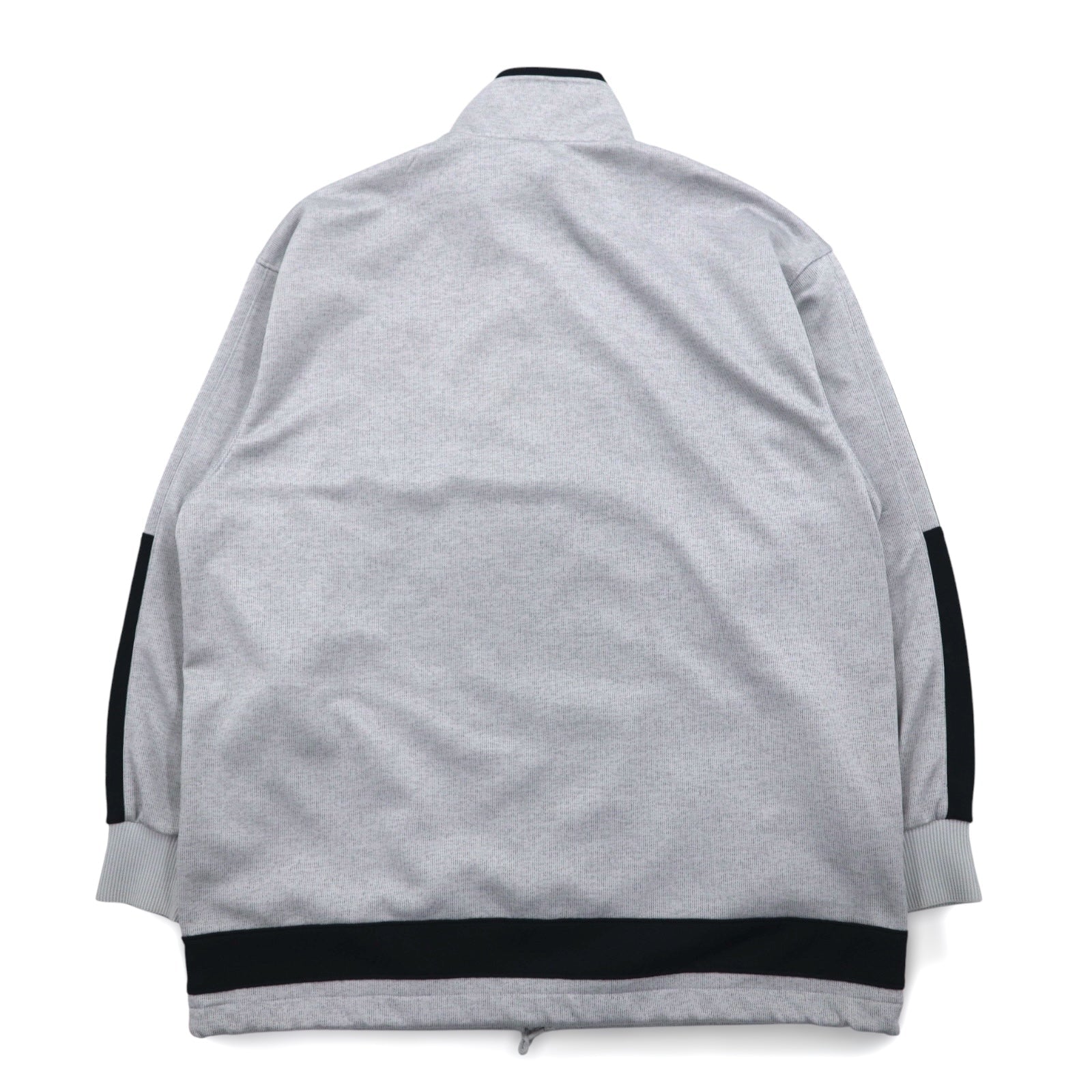 adidas anni '90, prodotta da Descente, tuta da ginnastica (giacca e pantaloni) taglia L, grigia, a 3 strisce