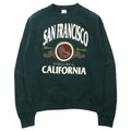 FRUIT OF THE LOOM USA製 90年代 プリント スウェット M グリーン コットン SAN FRANCISCO