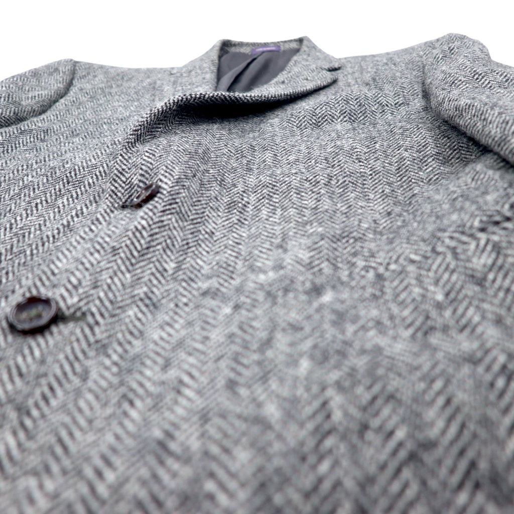 Harris Tweed × STAFFORD Giacca sartoriale in tweed L Grigio Lana CLASSIC FIT Made in Messico