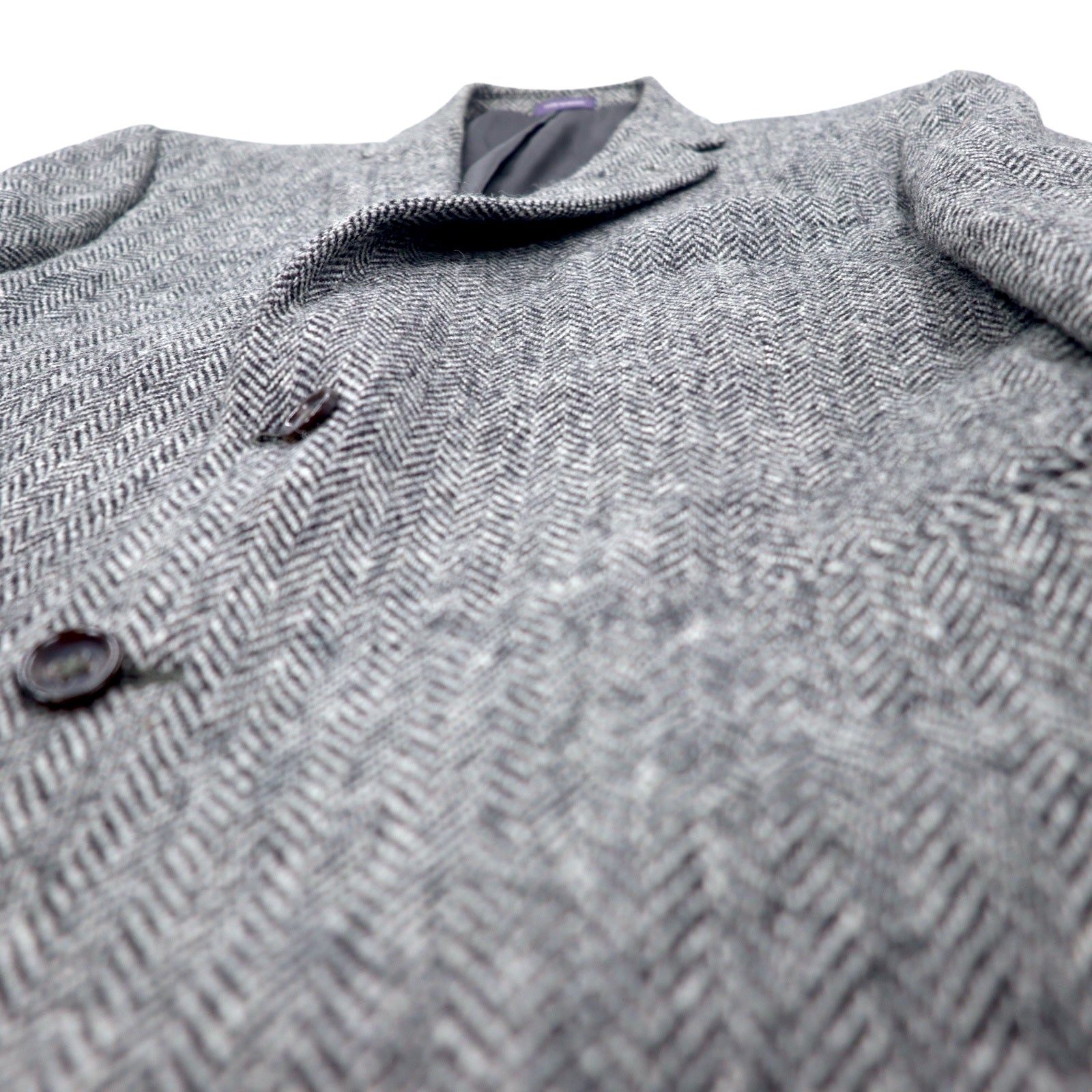 Harris Tweed × STAFFORD Giacca sartoriale in tweed L Grigio Lana CLASSIC FIT Made in Messico