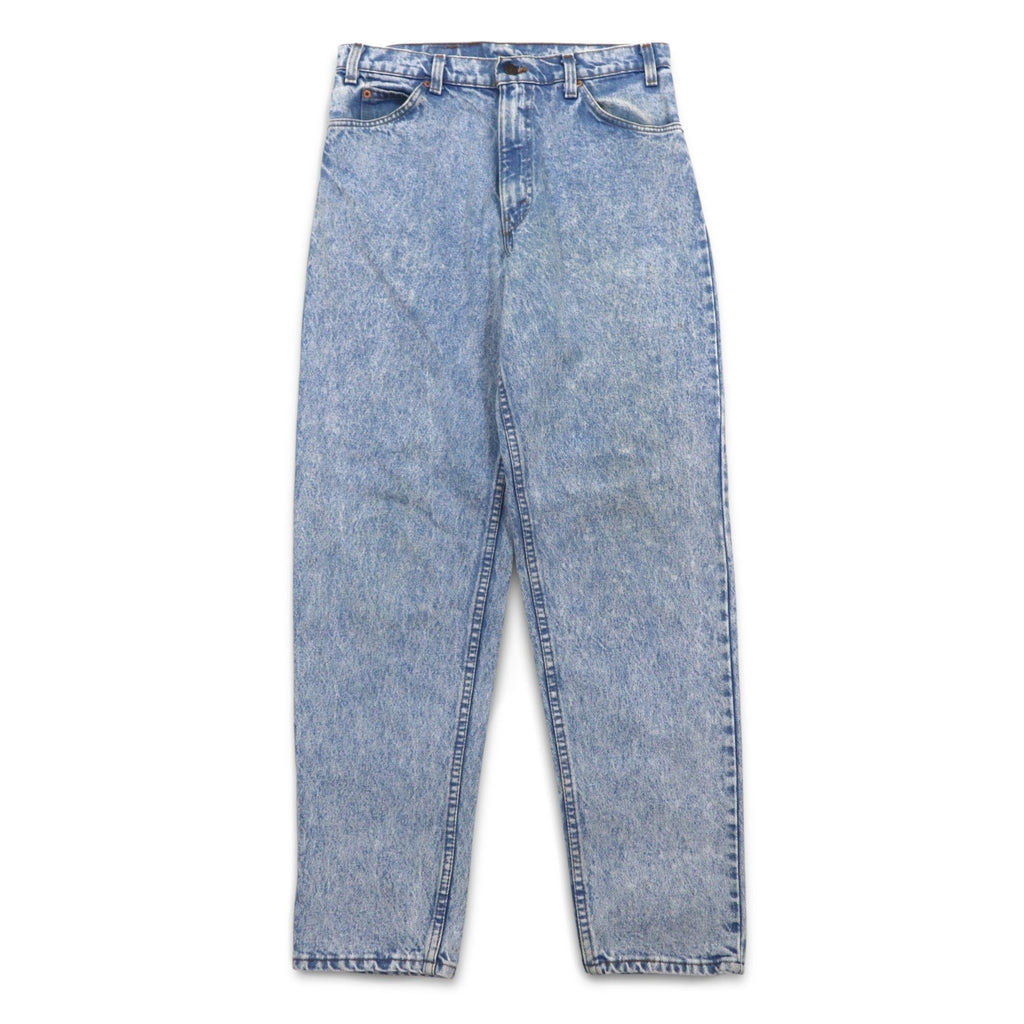 Levi's anni '90 USA 550 Chemical Wash Tapered Jeans M Blu Chiusura con zip Relaxed fit 40550 0218