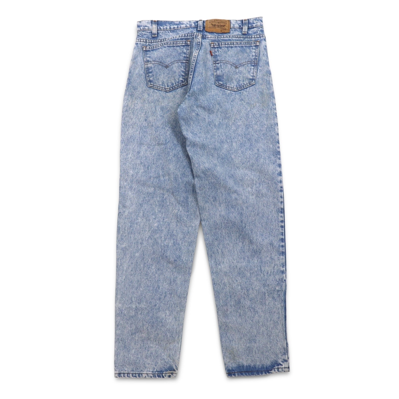 Levi's anni '90 USA 550 Chemical Wash Tapered Jeans M Blu Chiusura con zip Relaxed fit 40550 0218