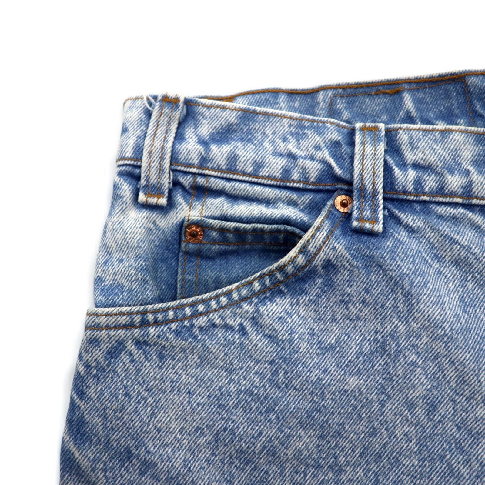 Levi's anni '90 USA 550 Chemical Wash Tapered Jeans M Blu Chiusura con zip Relaxed fit 40550 0218