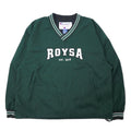 Champion anni '90 - Giacca a vento in nylon a righe, taglia L, verde, stile college ROYSA, oversize