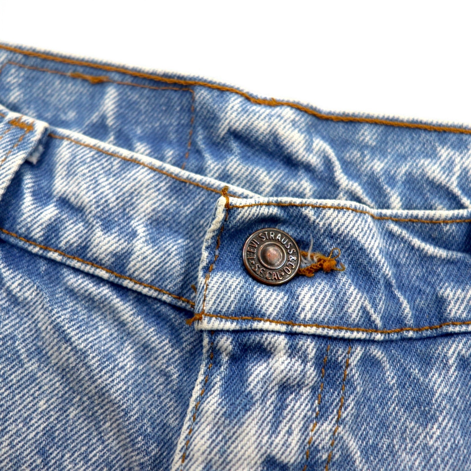 Levi's anni '90 USA 550 Chemical Wash Tapered Jeans M Blu Chiusura con zip Relaxed fit 40550 0218