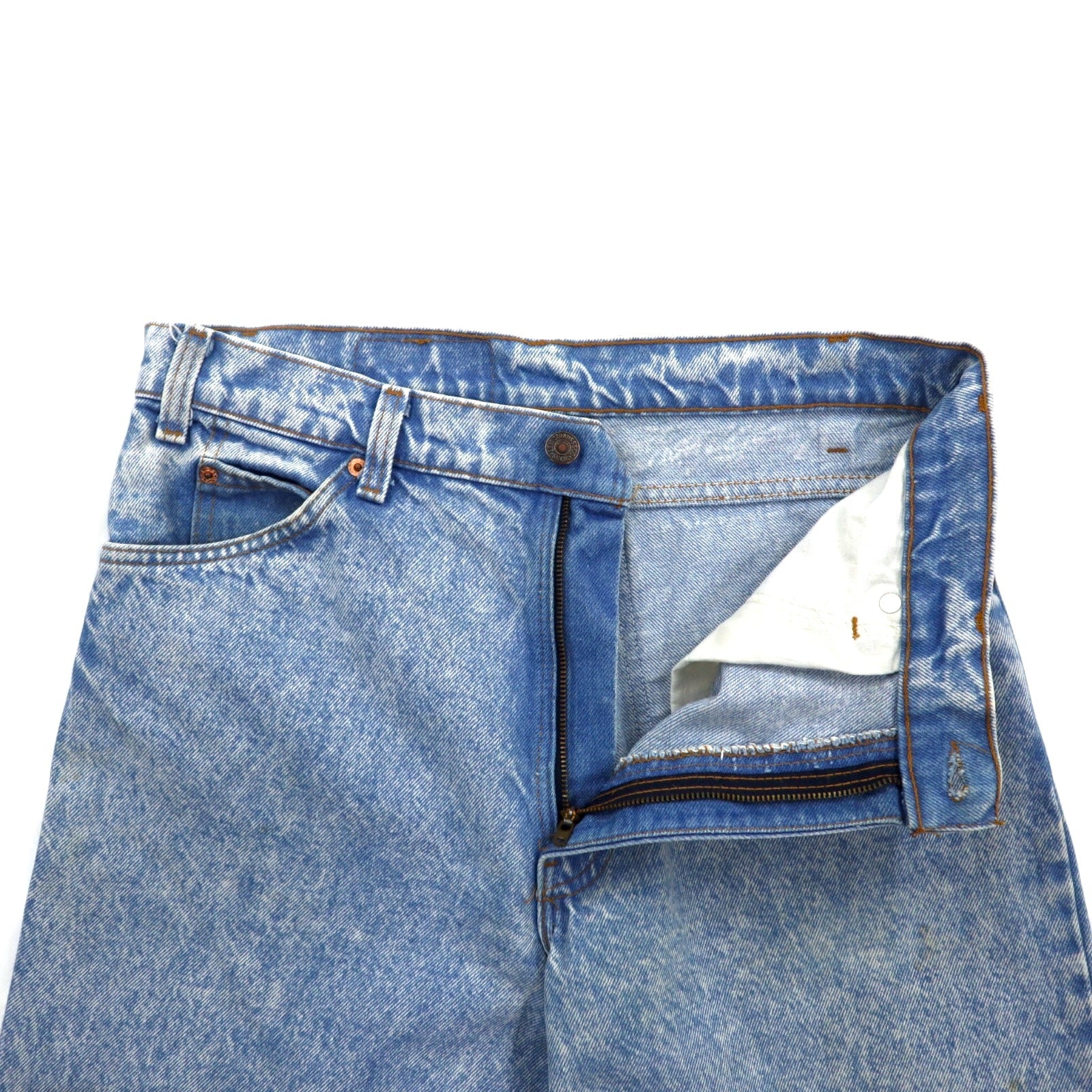 Levi's anni '90 USA 550 Chemical Wash Tapered Jeans M Blu Chiusura con zip Relaxed fit 40550 0218