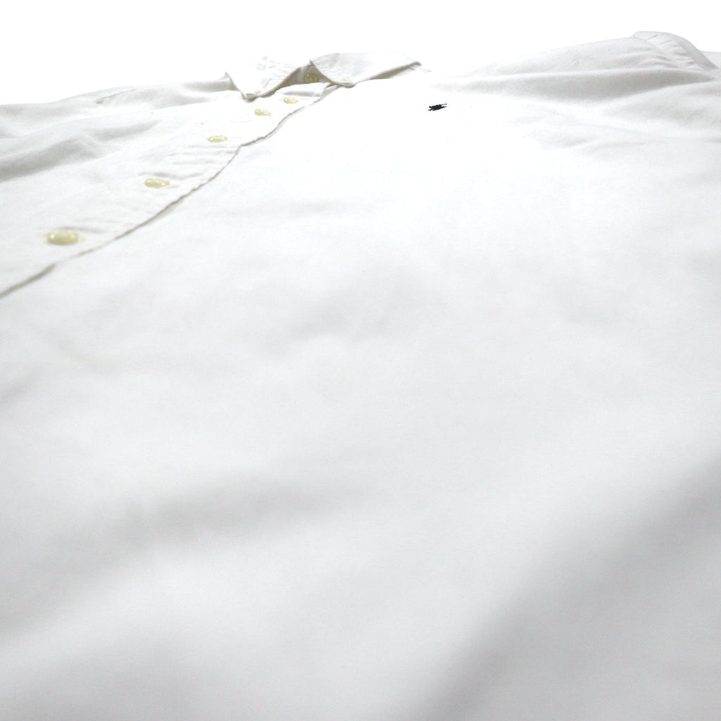 Ralph Lauren Anni '90 BLAKE Camicia a maniche corte Oxford con bottoni XL bianca con piccolo ricamo pony