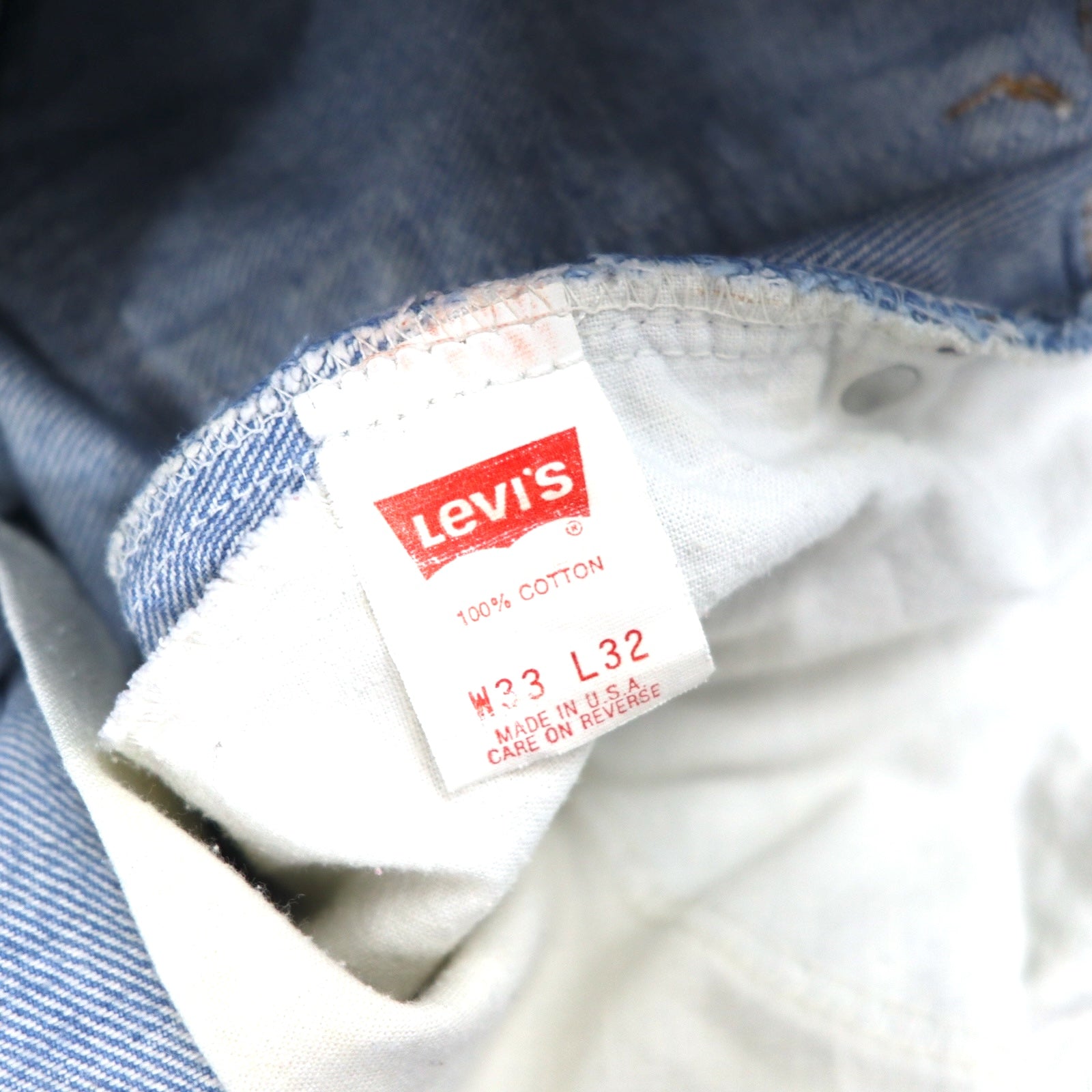 Levi's anni '90 USA 550 Chemical Wash Tapered Jeans M Blu Chiusura con zip Relaxed fit 40550 0218