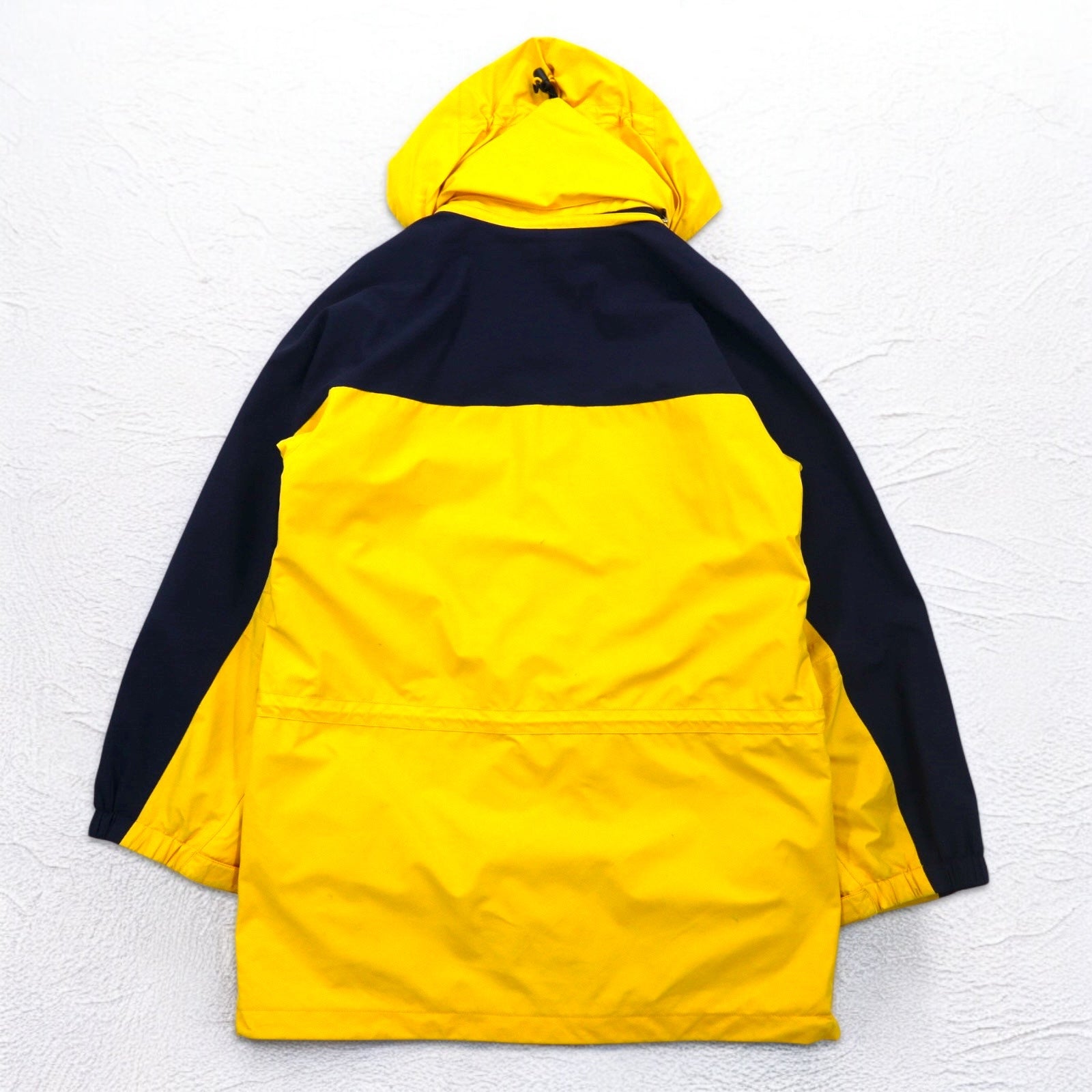 Eddie Bauer anni '90 EBTEK GORE-TEX Mountain Parka L Giallo con coulisse, cappuccio staccabile