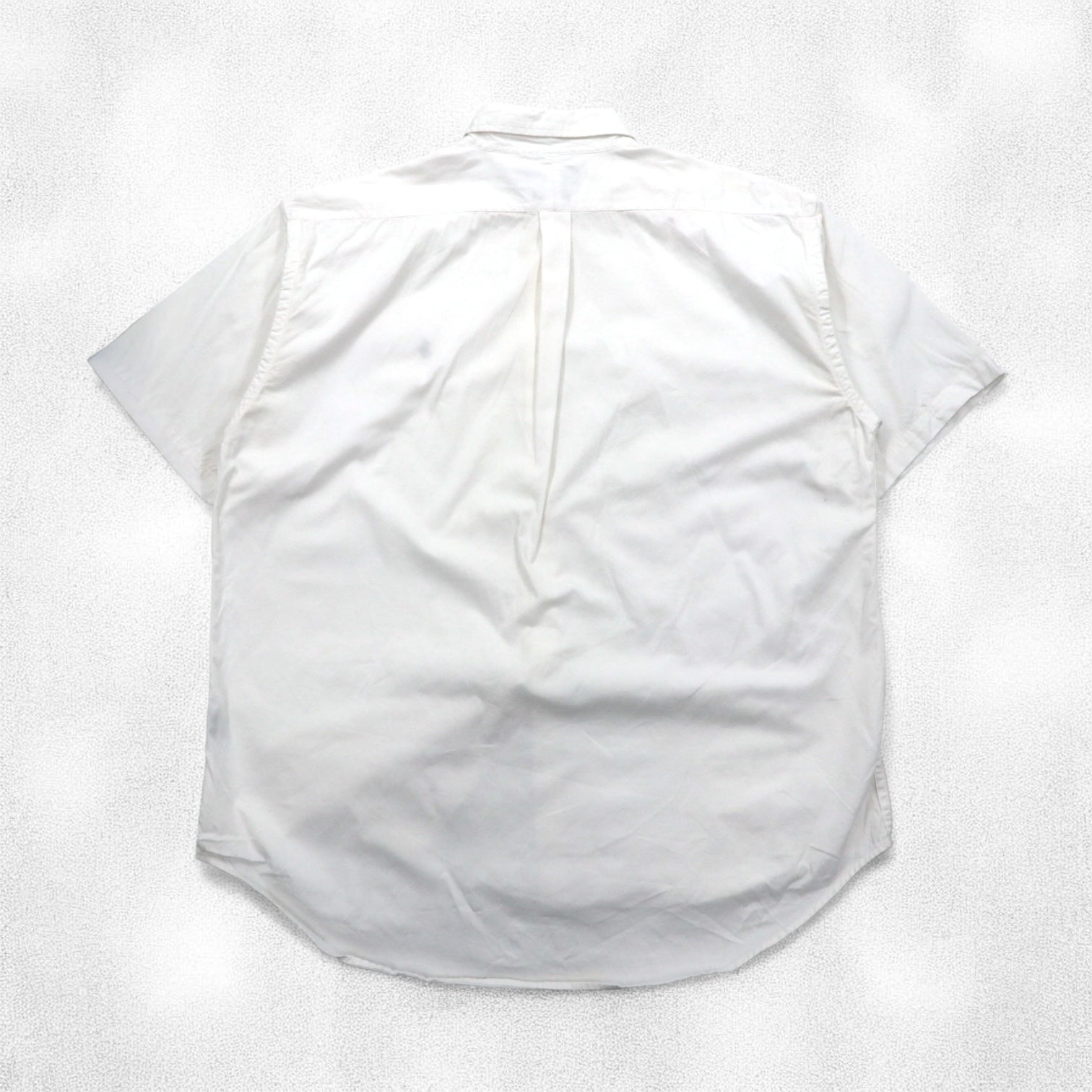 Ralph Lauren Anni '90 BLAKE Camicia a maniche corte Oxford con bottoni XL bianca con piccolo ricamo pony