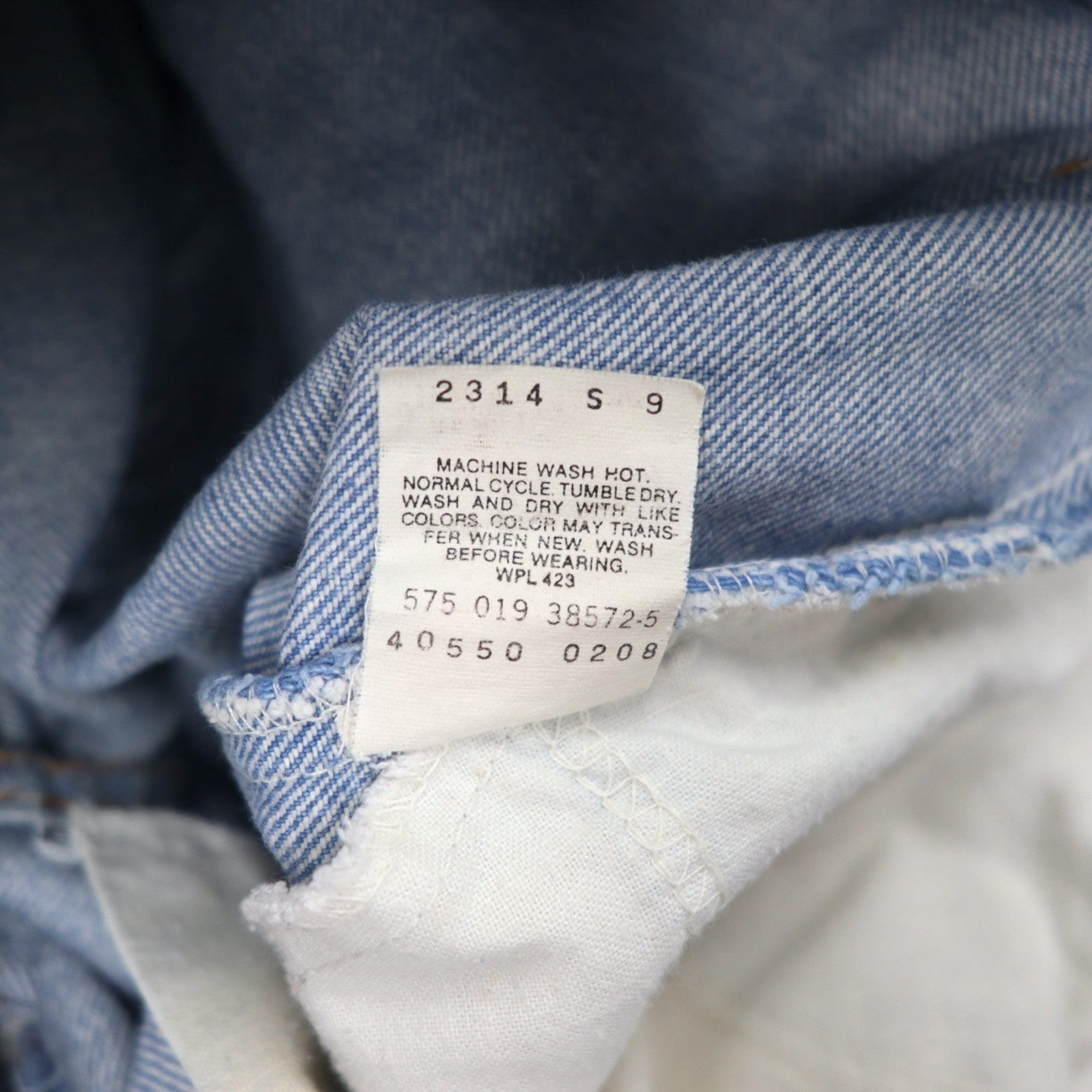 Levi's anni '90 USA 550 Chemical Wash Tapered Jeans M Blu Chiusura con zip Relaxed fit 40550 0218