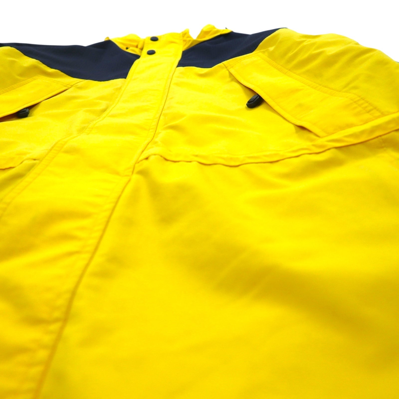 Eddie Bauer anni '90 EBTEK GORE-TEX Mountain Parka L Giallo con coulisse, cappuccio staccabile