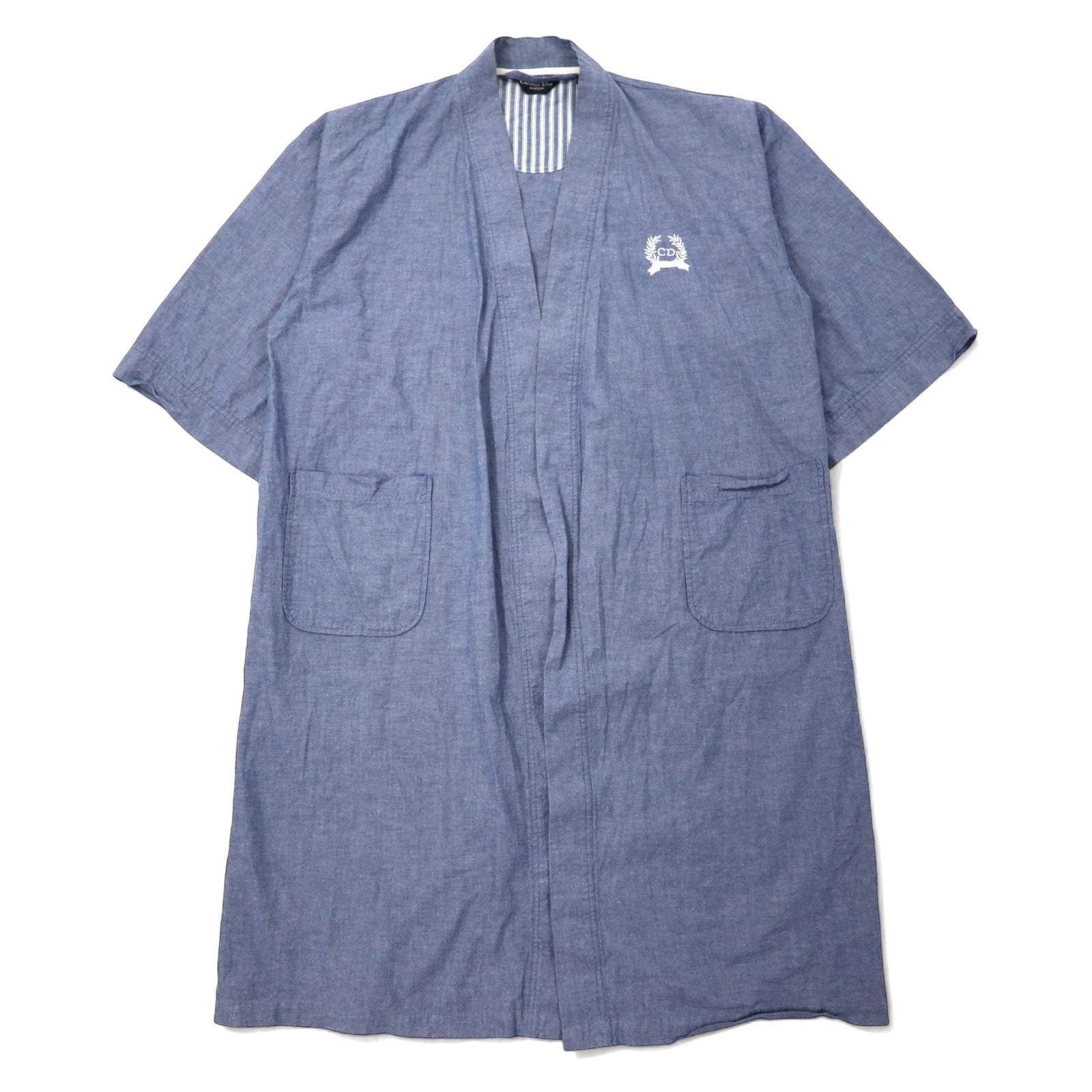 Christian Dior MONSIEUR - Vecchio soprabito in chambray, taglia unica, blu, cotone.