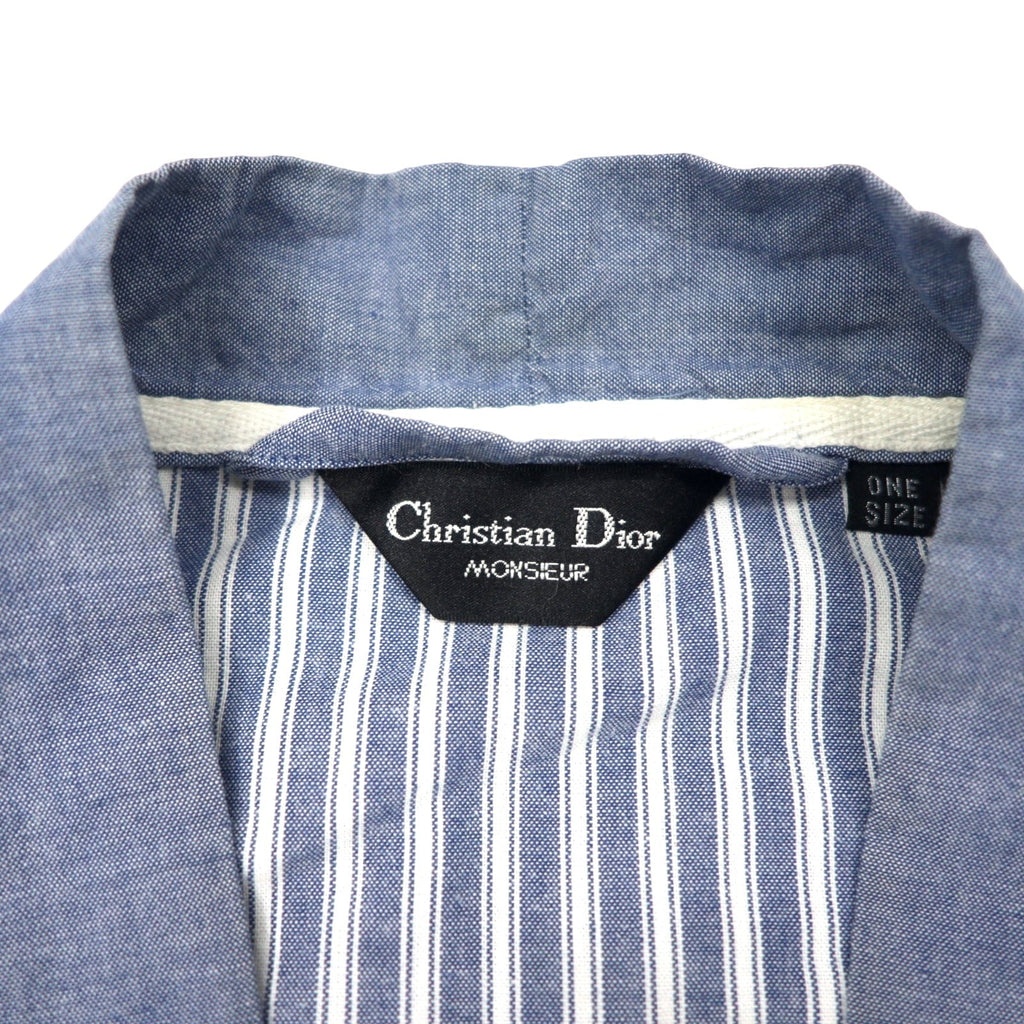 Christian Dior MONSIEUR - Vecchio soprabito in chambray, taglia unica, blu, cotone.