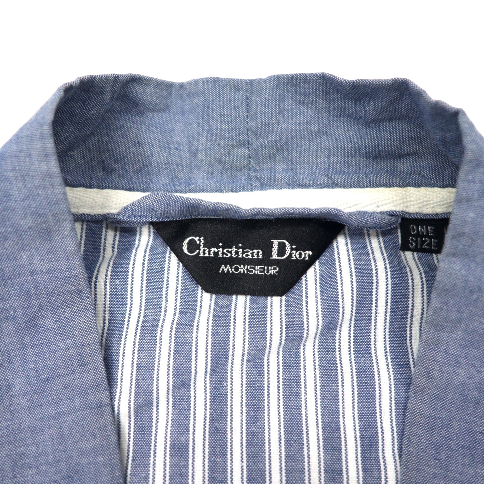 Christian Dior MONSIEUR - Vecchio soprabito in chambray, taglia unica, blu, cotone.
