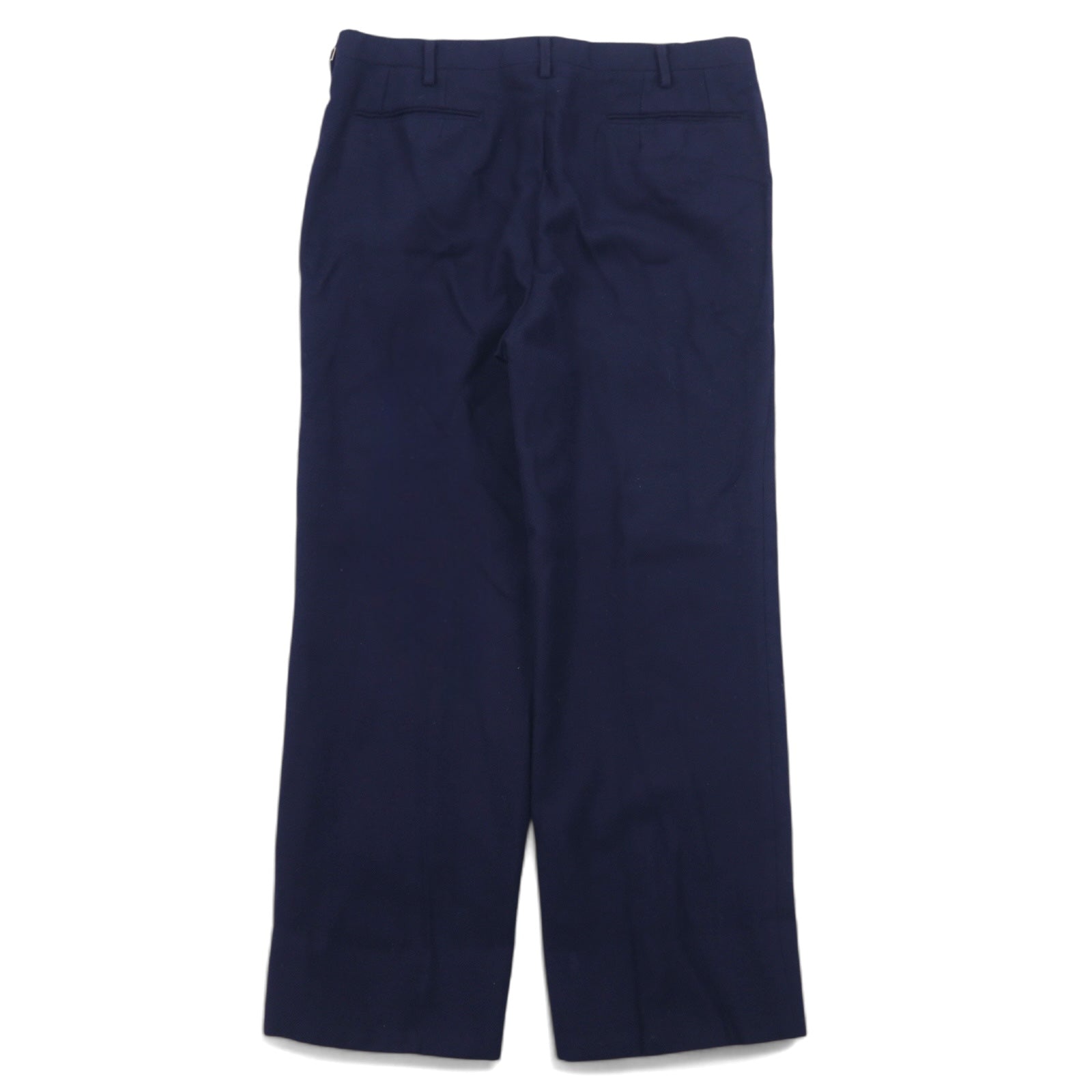 DAKS Pantaloni a gamba dritta vintage L blu navy lana made in Japan