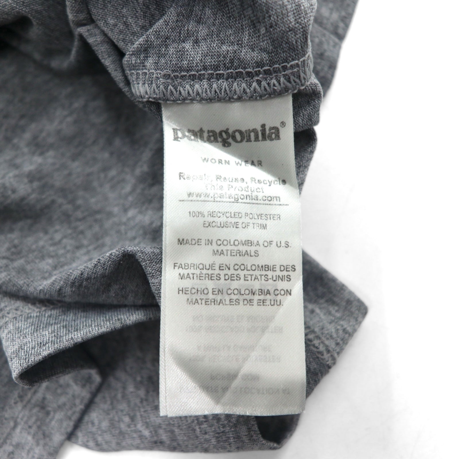 patagonia RESPONSIBLE TEE T-shirt a taschino L Grigio Poliestere 39114