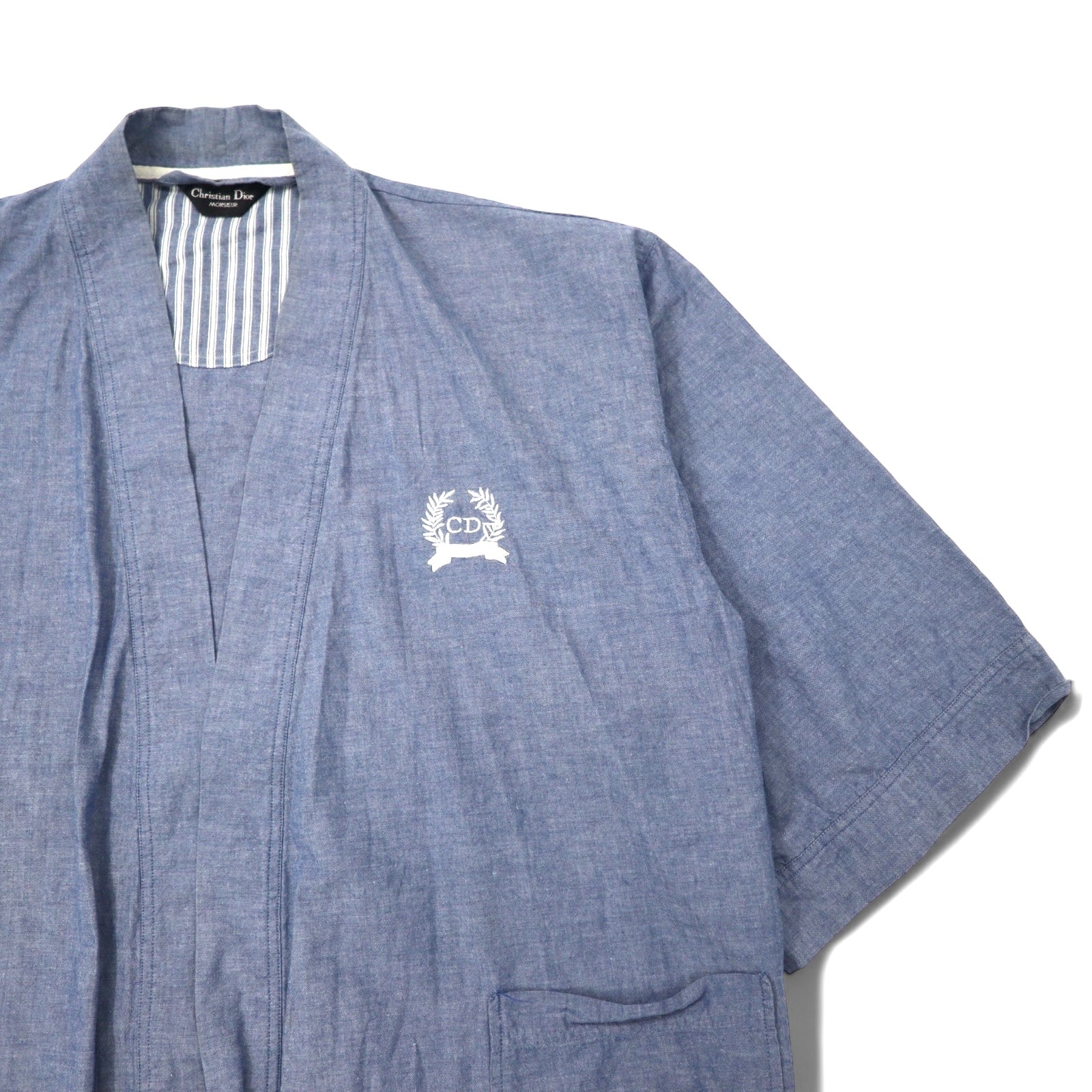 Christian Dior MONSIEUR - Vecchio soprabito in chambray, taglia unica, blu, cotone.