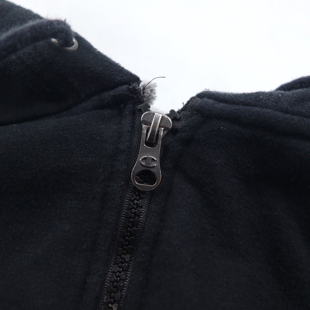 Champion - Felpa Full Zip taglia 4XL nera con logo ricamato, Made in Honduras
